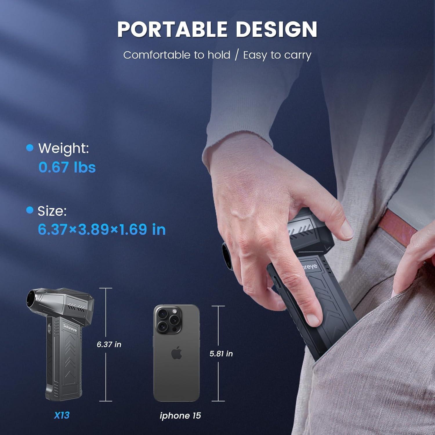 Soplador de Aire Comprimido Solareye X13-US 180000 RPM 3 Velocidades