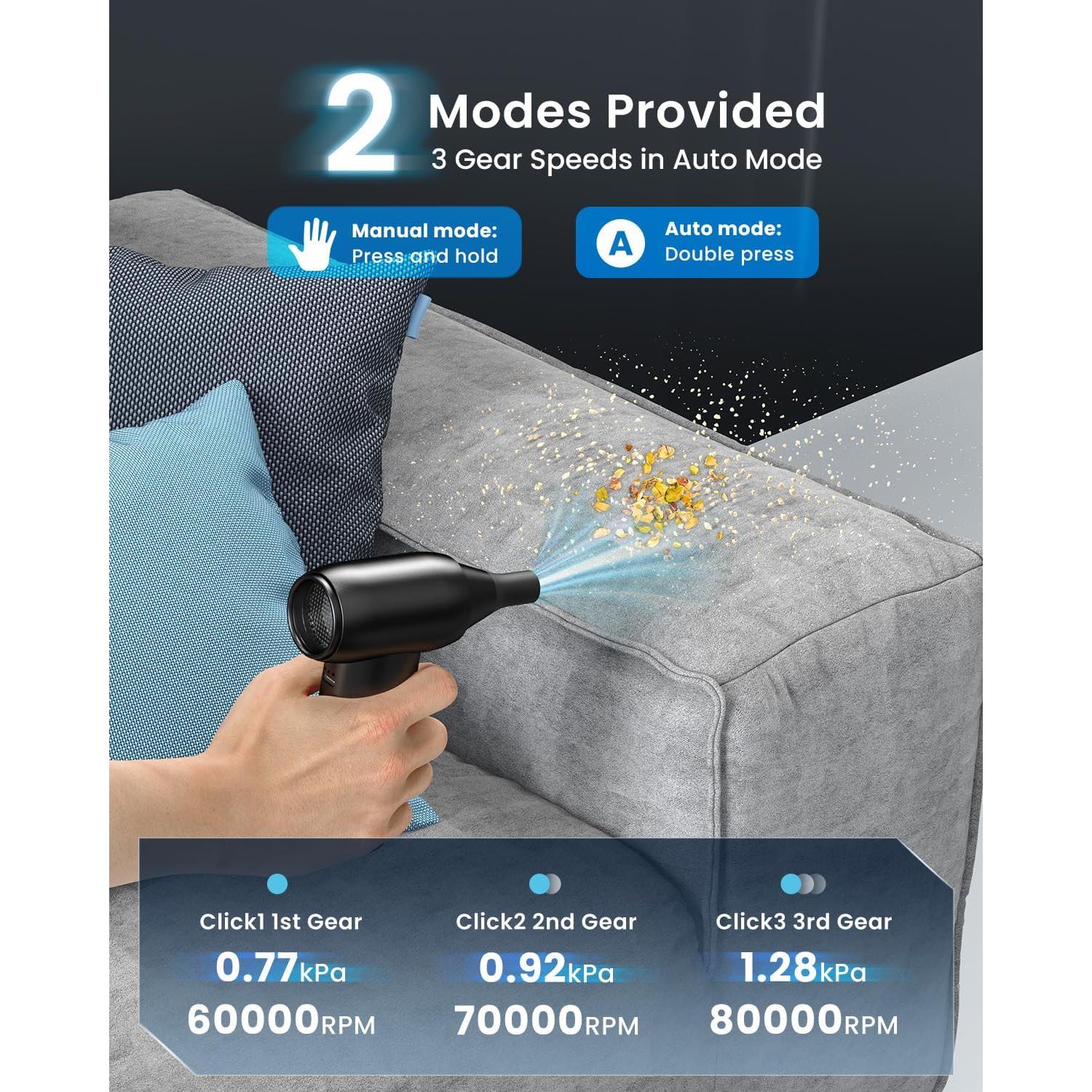 Soplador de Aire Comprimido iDOO I-G-02 Mini Portátil 3 Velocidades