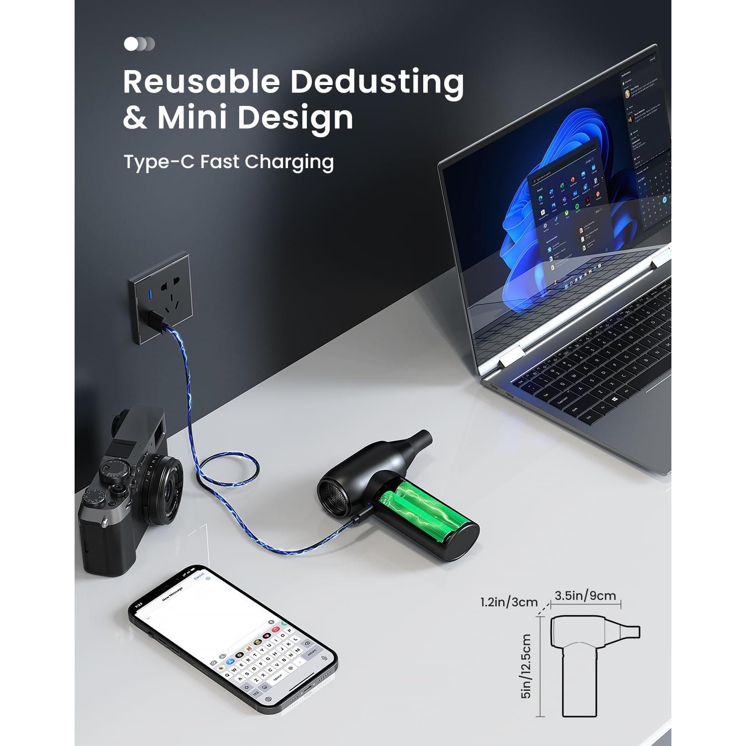 Soplador de Aire Comprimido iDOO I-G-02 Mini Portátil 3 Velocidades