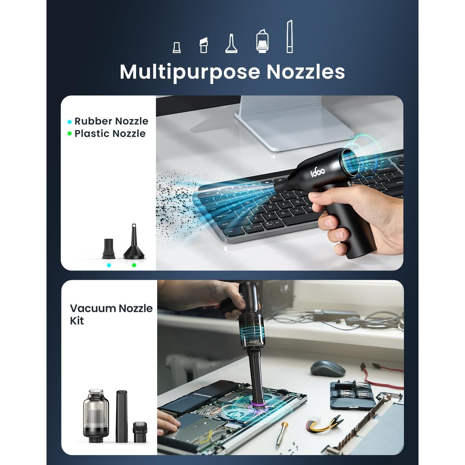 Soplador de Aire Comprimido iDOO I-G-02 Mini Portátil 3 Velocidades