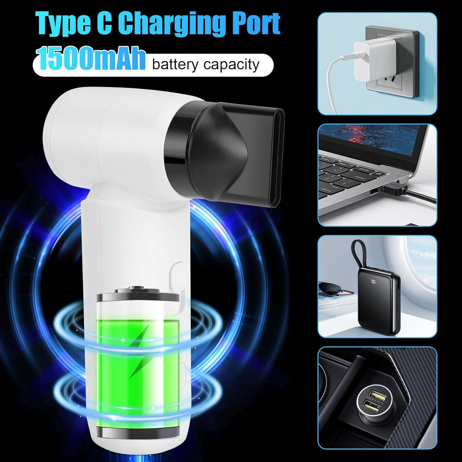 Soplador de Aire Comprimido Ejoyous 80000RPM Portátil Blanco