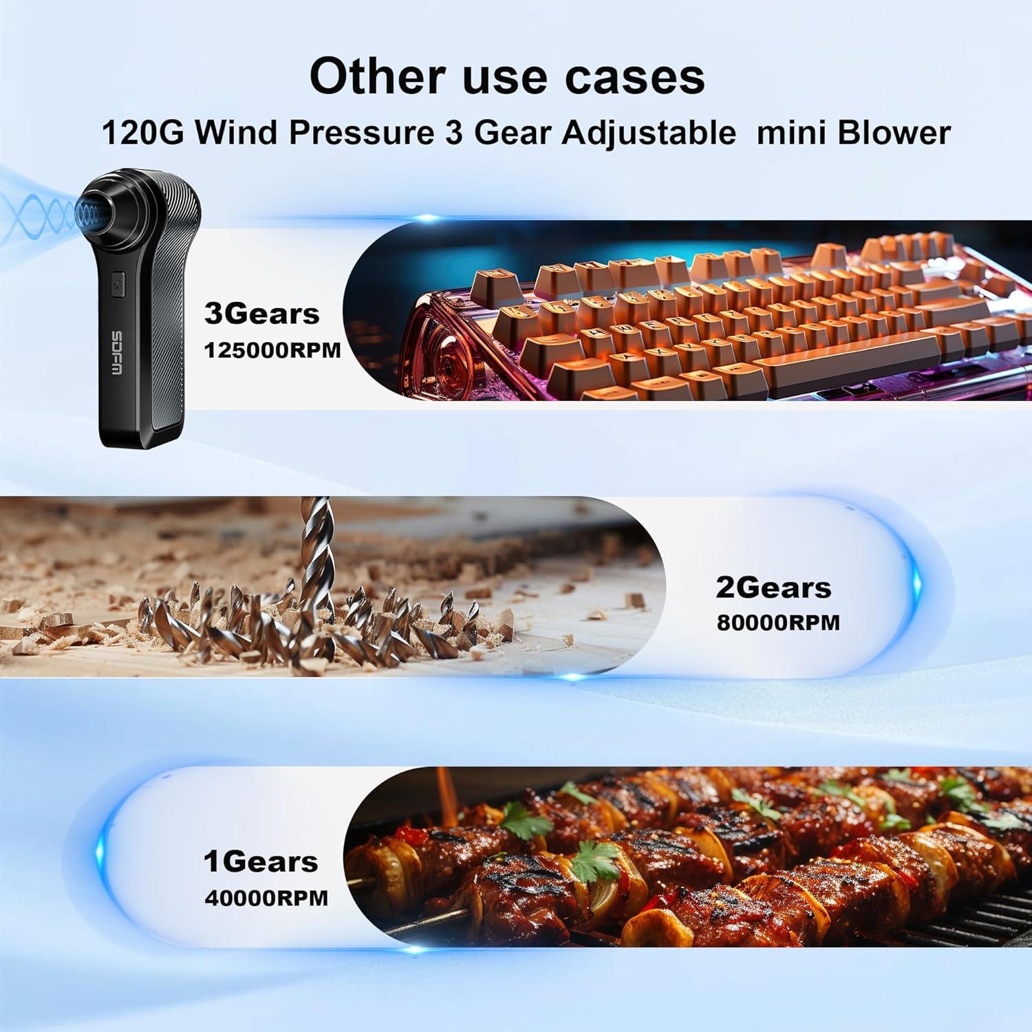 Soplador de Aire Comprimido SDFM X1 Eléctrico 125000RPM