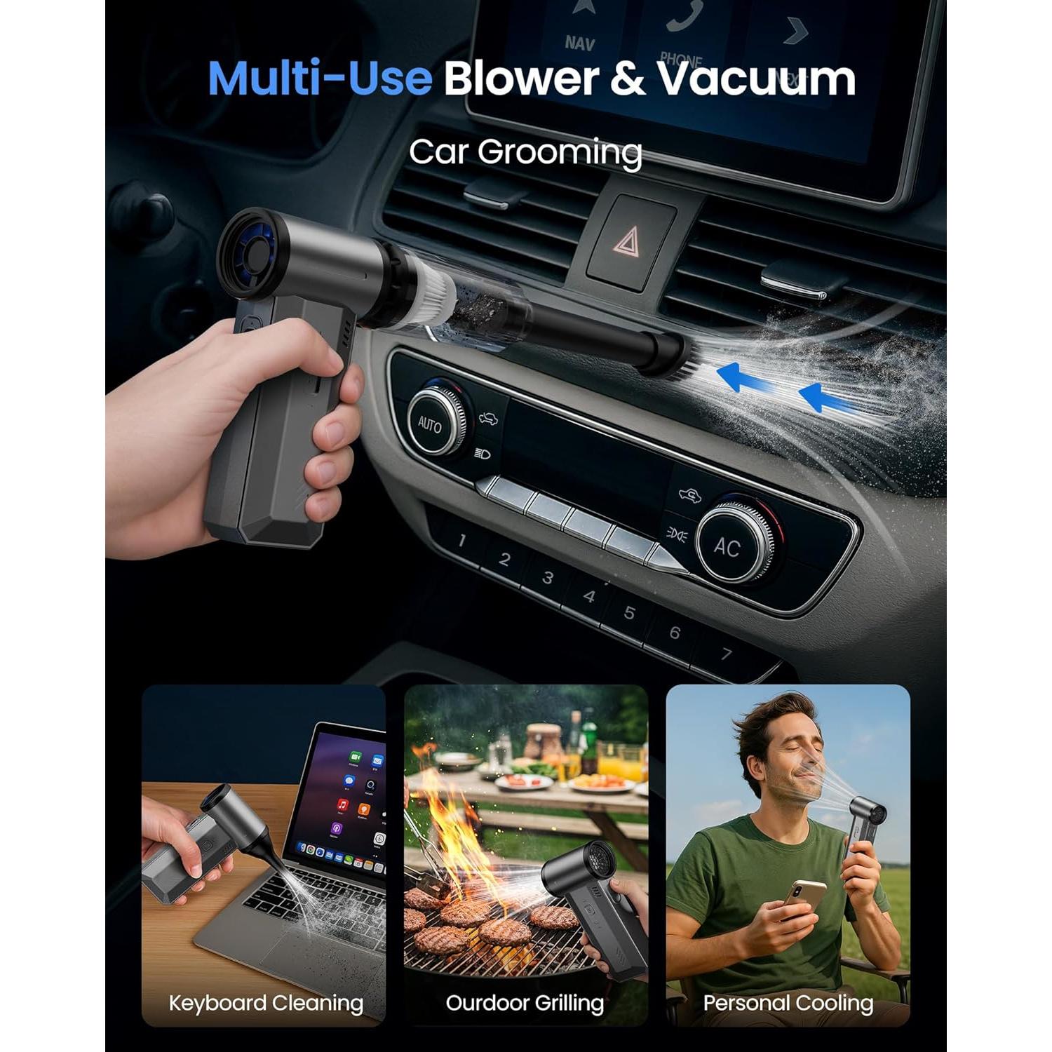 Ventilador Portátil Gaiatop HF-12 Turbo 125500 RPM 272g