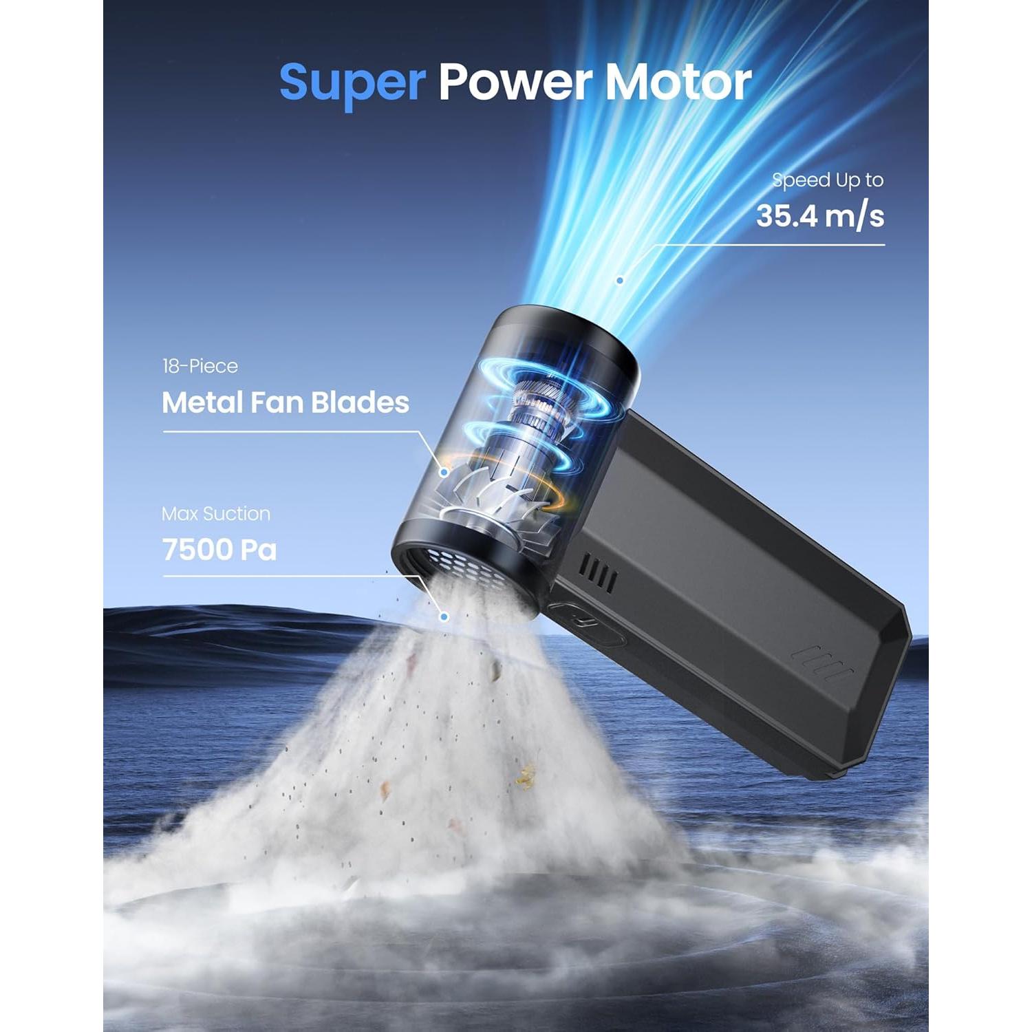 Ventilador Portátil Gaiatop HF-12 Turbo 125500 RPM 272g