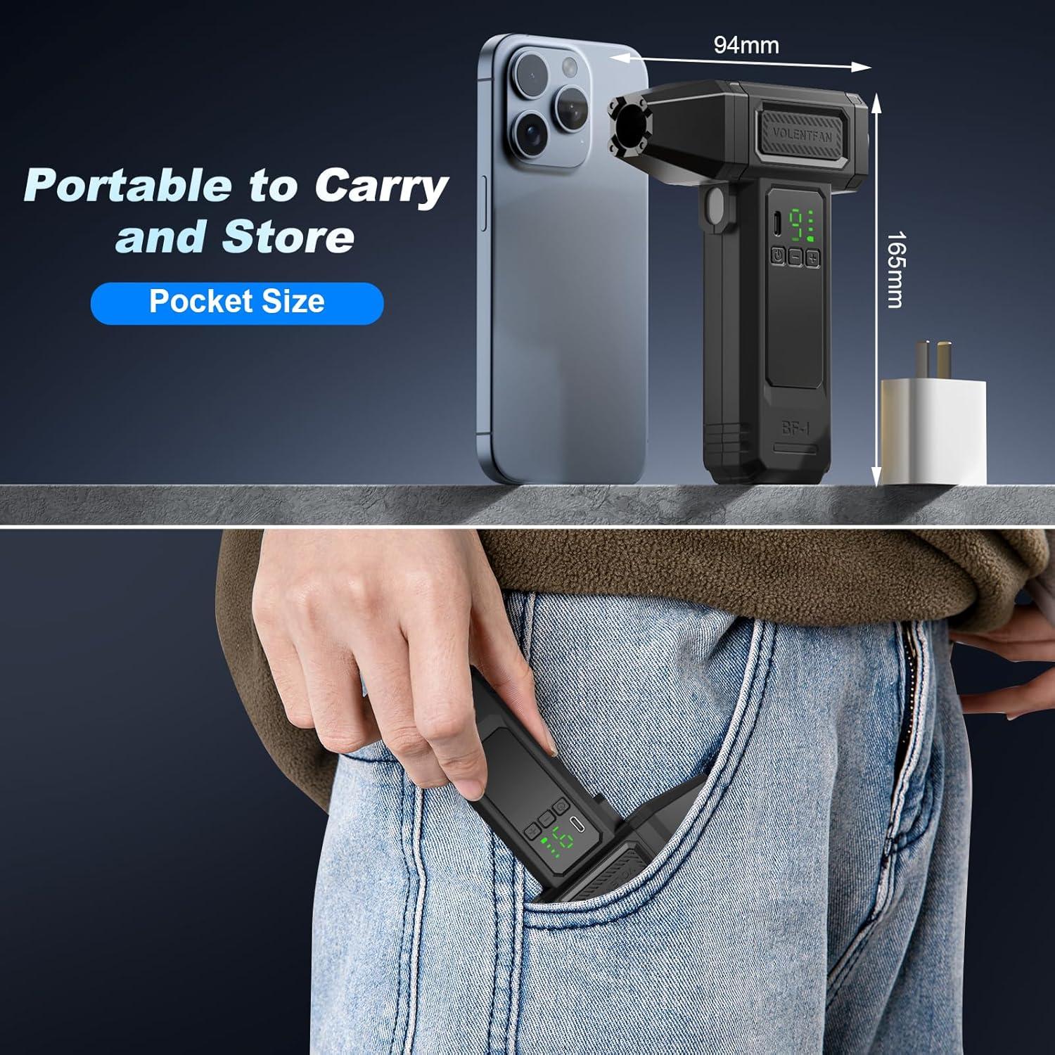 Mini Ventilador Turbo VVU&CCO BF-1 Inalámbrico 9 Velocidades