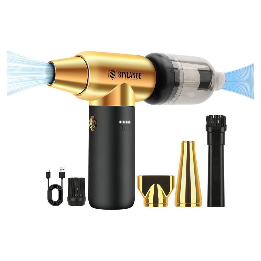 Soplador de Aire Comprimido STYLANCE Mini 3 Velocidades Oro