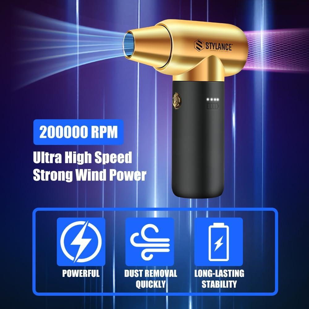 Soplador de Aire Comprimido STYLANCE Mini 3 Velocidades Oro