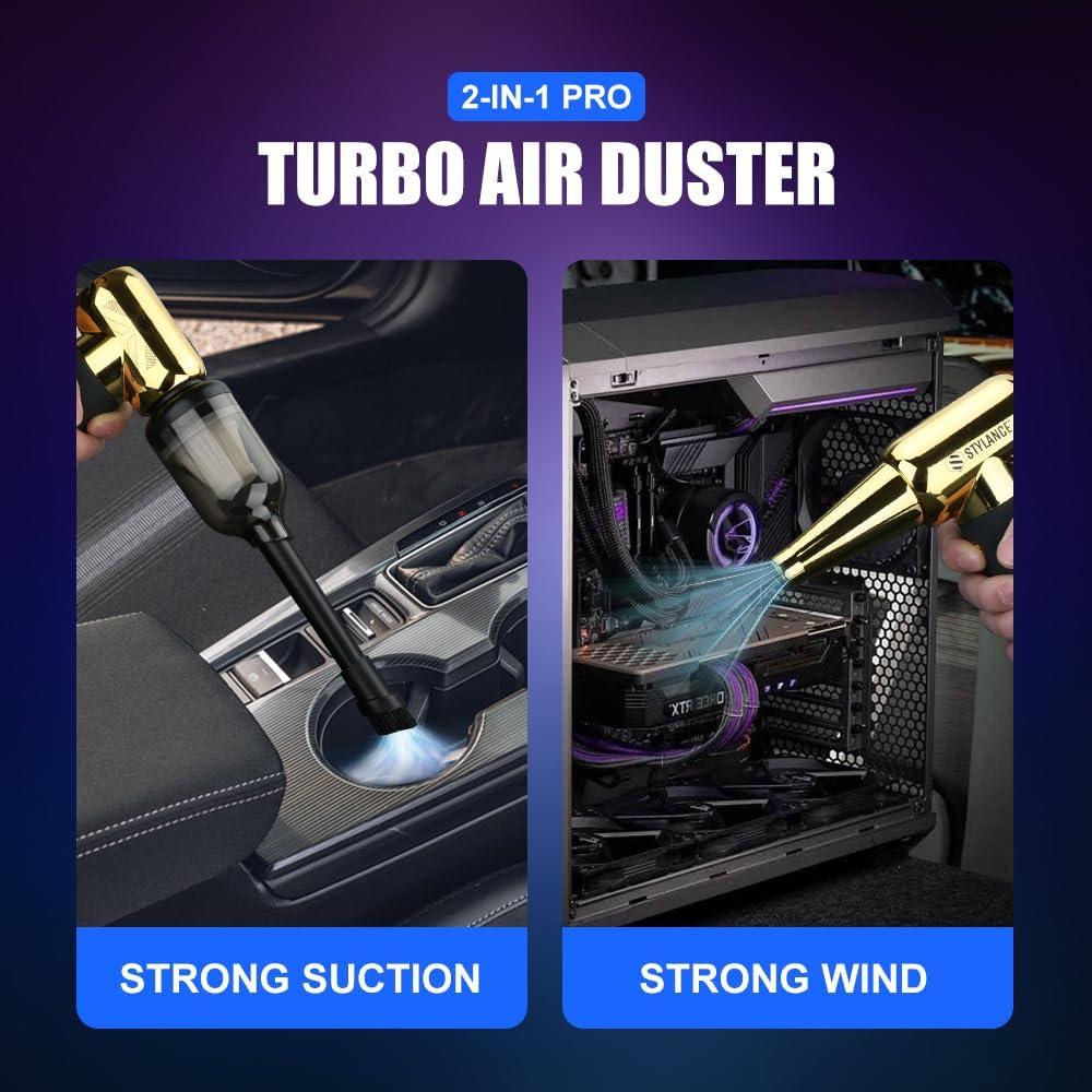 Soplador de Aire Comprimido STYLANCE Mini 3 Velocidades Oro