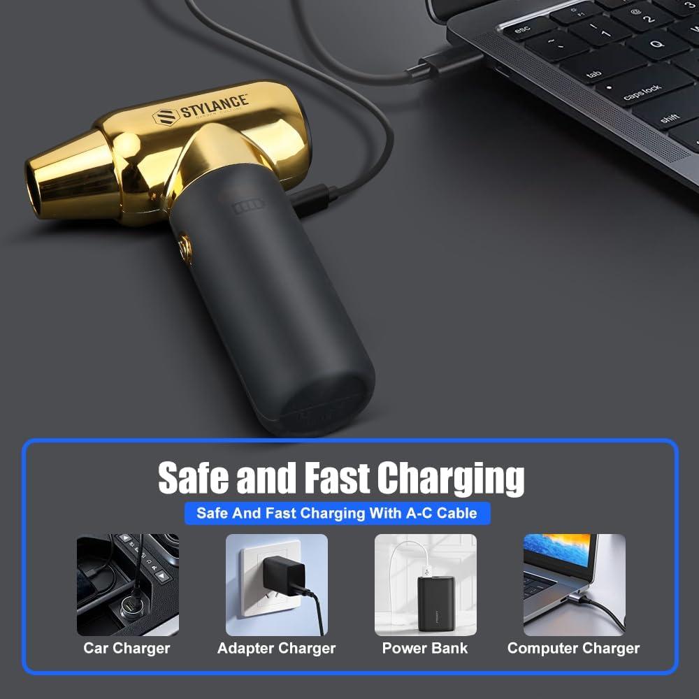 Soplador de Aire Comprimido STYLANCE Mini 3 Velocidades Oro