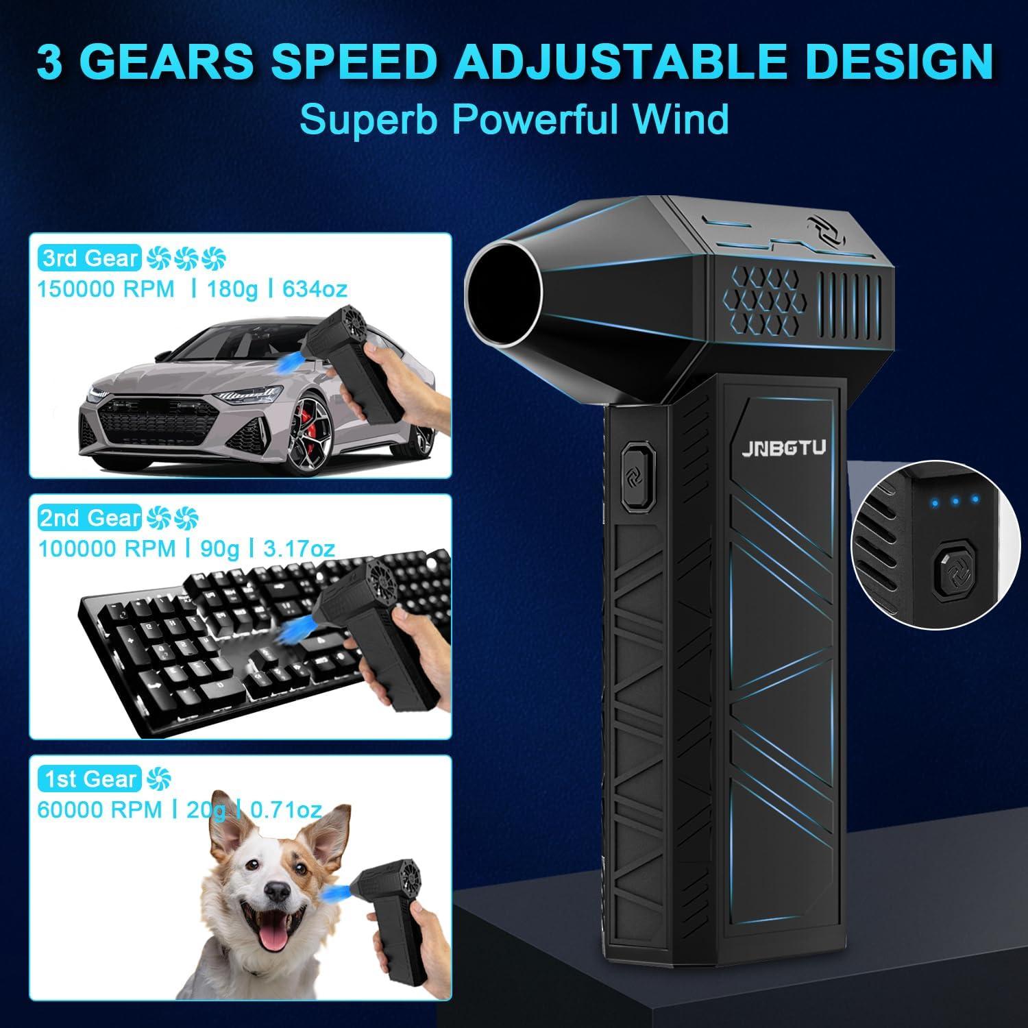 Soplador de Aire Comprimido JNBGTU X3 PRO 150000 RPM 3 Velocidades