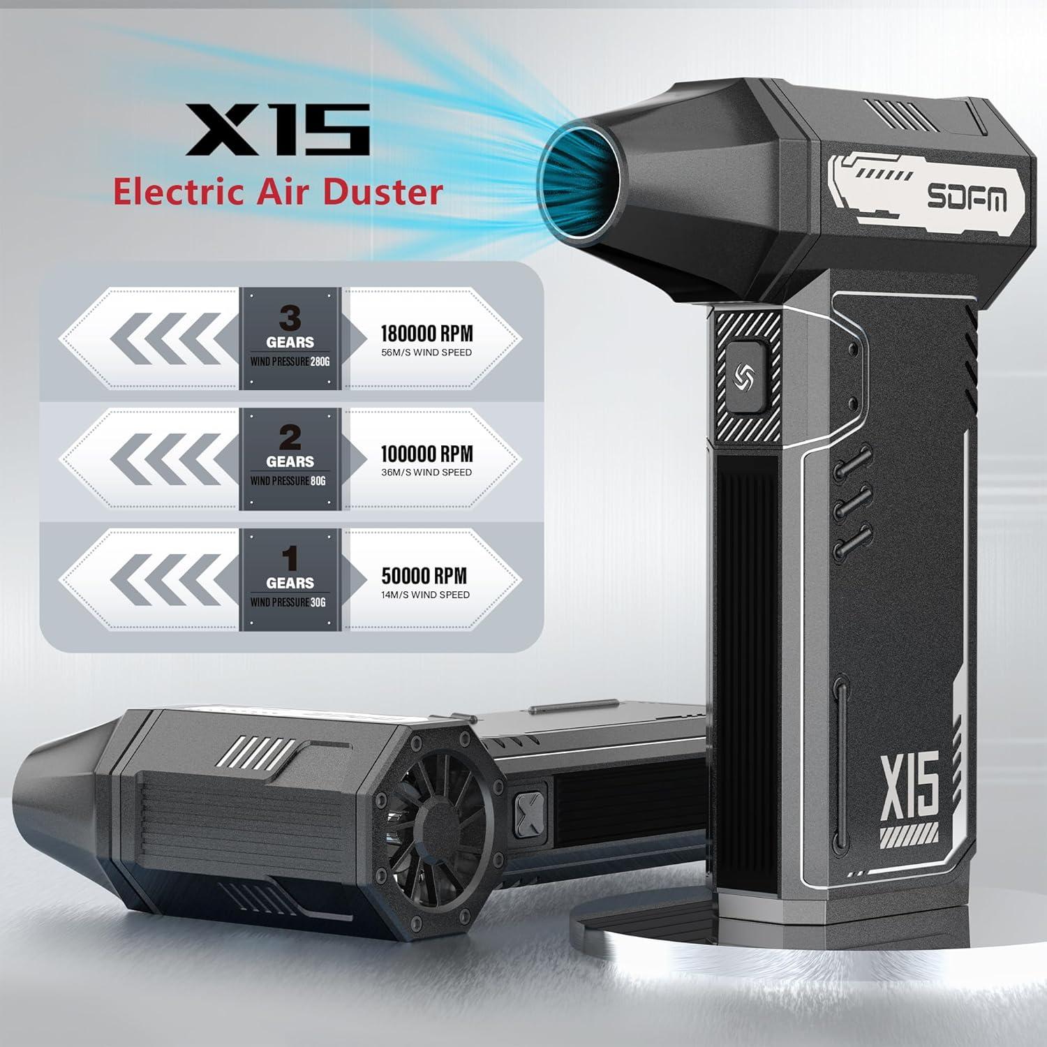 Soplador de Aire Comprimido SDFM X15 - 180,000 RPM Inalámbrico