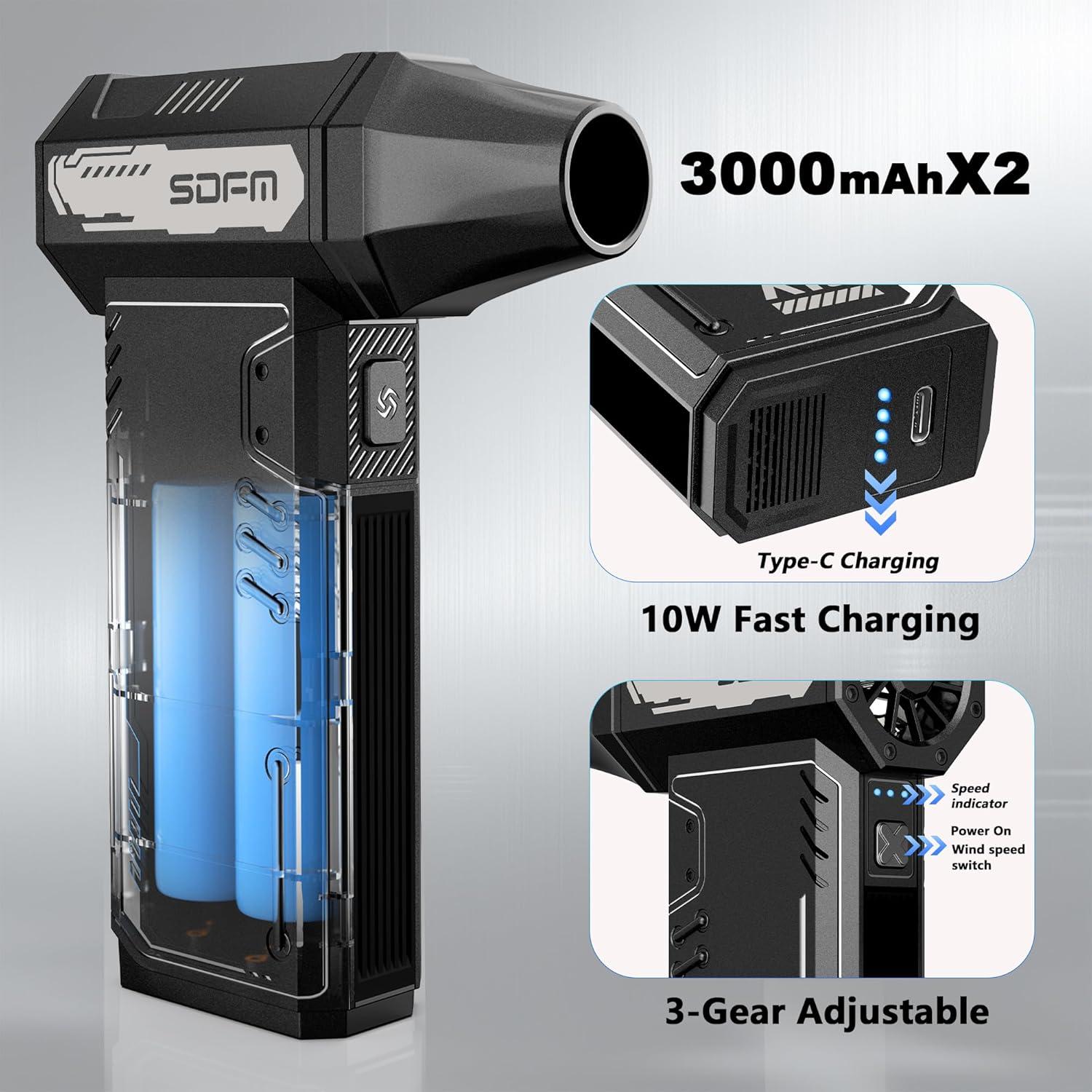 Soplador de Aire Comprimido SDFM X15 - 180,000 RPM Inalámbrico