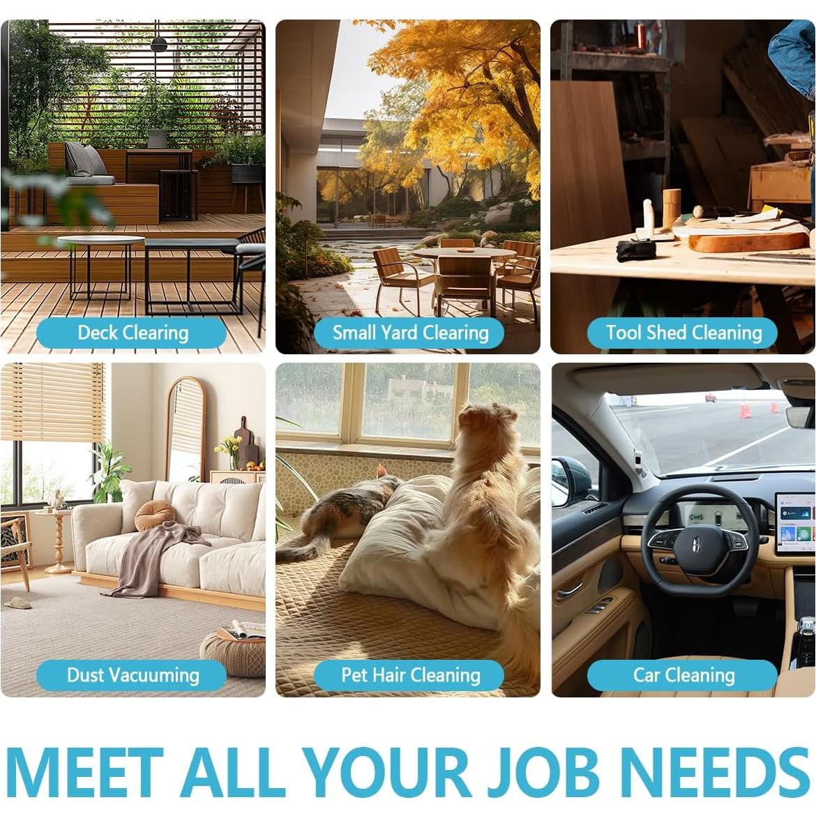 Soplador de Hojas Inalámbrico NEWONE 20V 2 Velocidades 252km/h