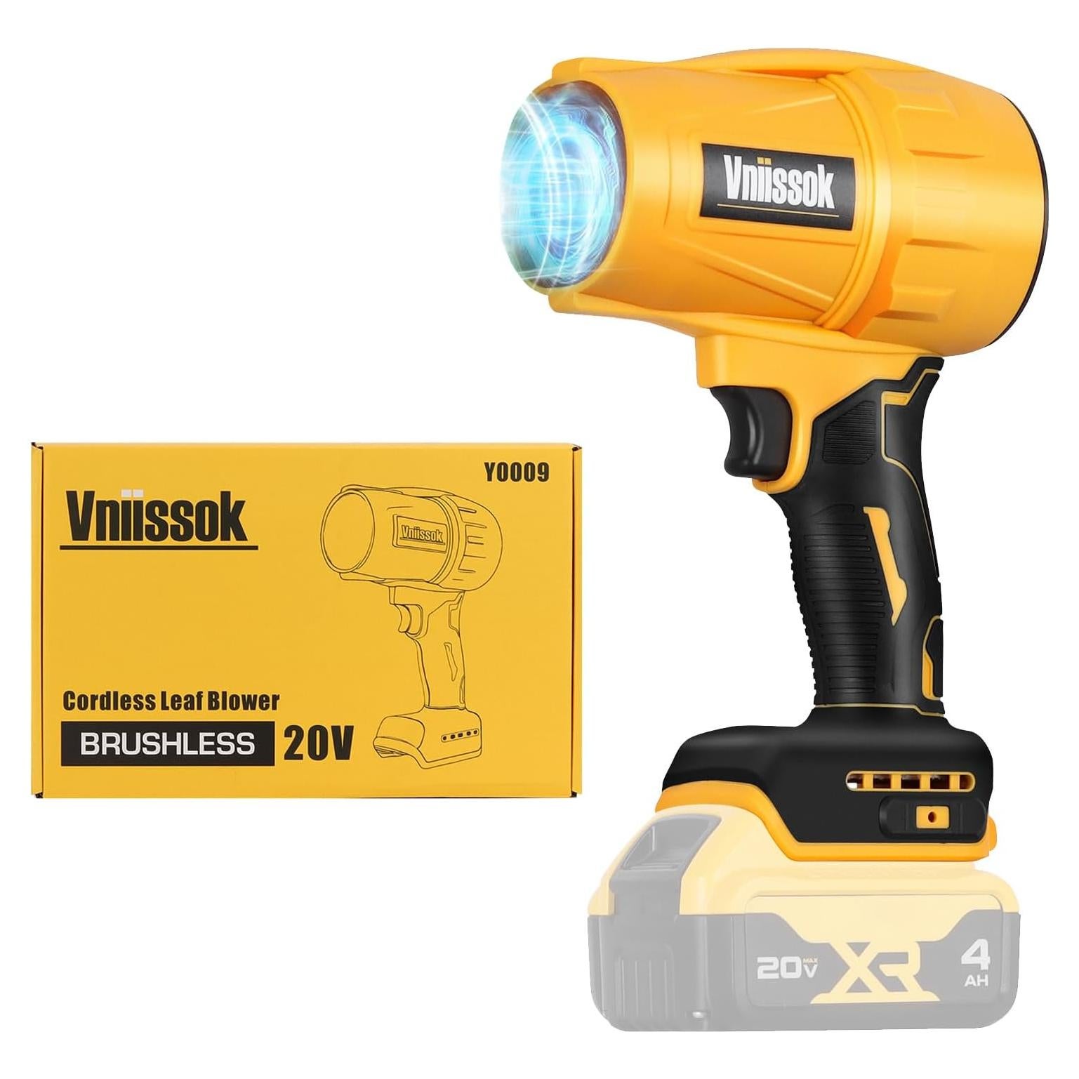 Soplador de Hojas Inalámbrico Vniissok 30,000 RPM 20V