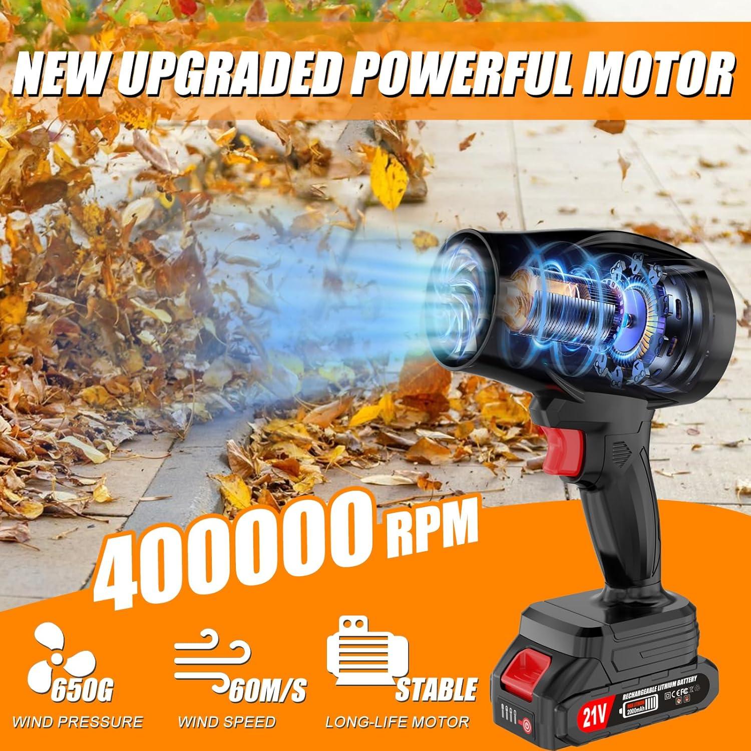 Soplador de Hojas Inalámbrico Vopot NW002 21V 2 Baterías