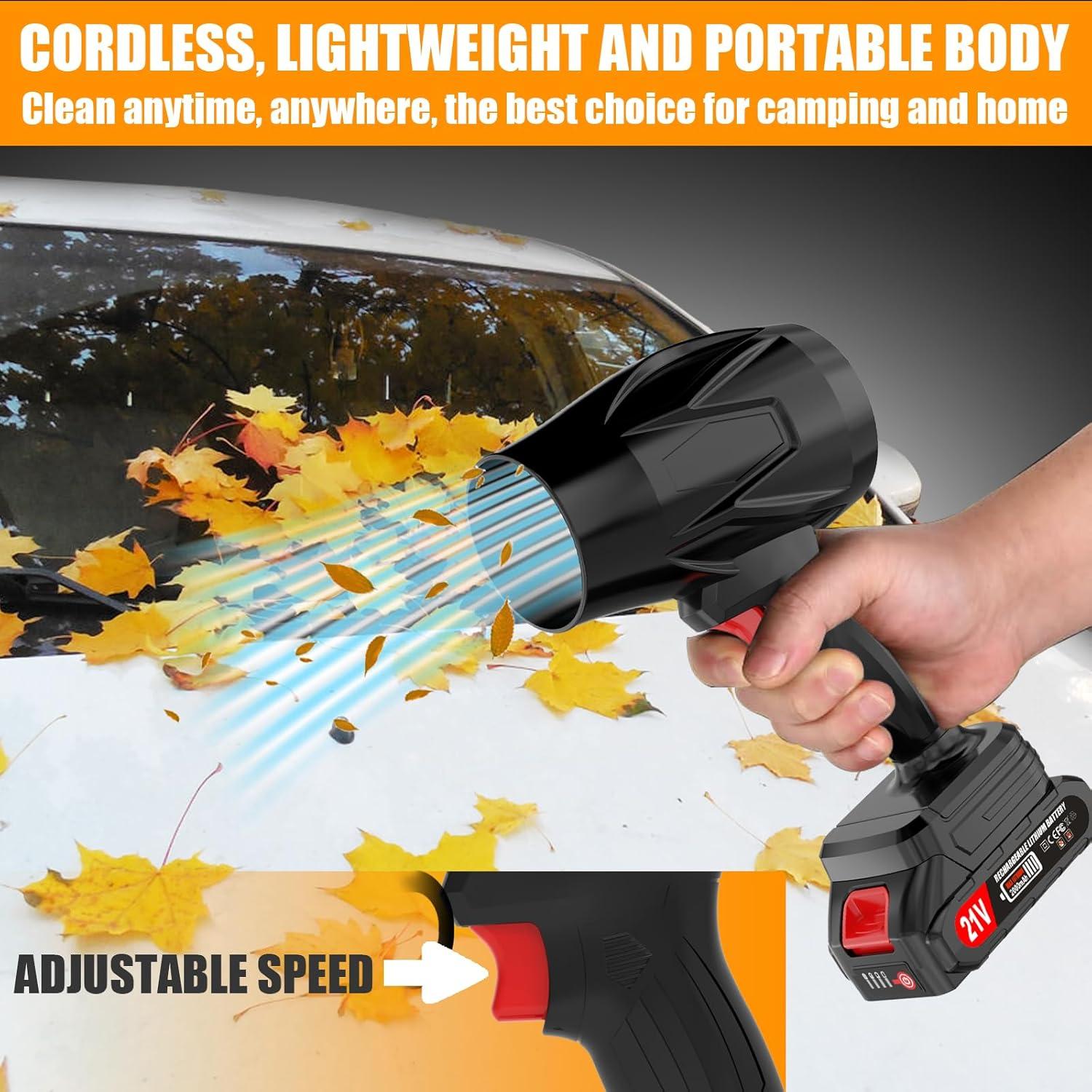 Soplador de Hojas Inalámbrico Vopot NW002 21V 2 Baterías