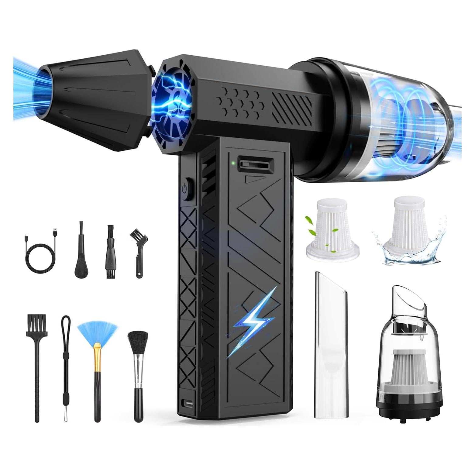 Soplador de Aire Comprimido y Aspiradora 2 en 1 Sevenchip