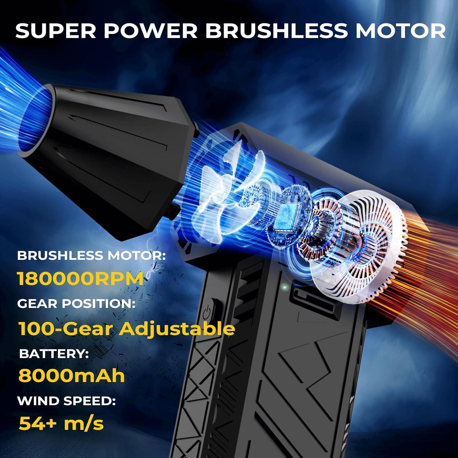 Soplador de Aire Comprimido y Aspiradora 2 en 1 Sevenchip