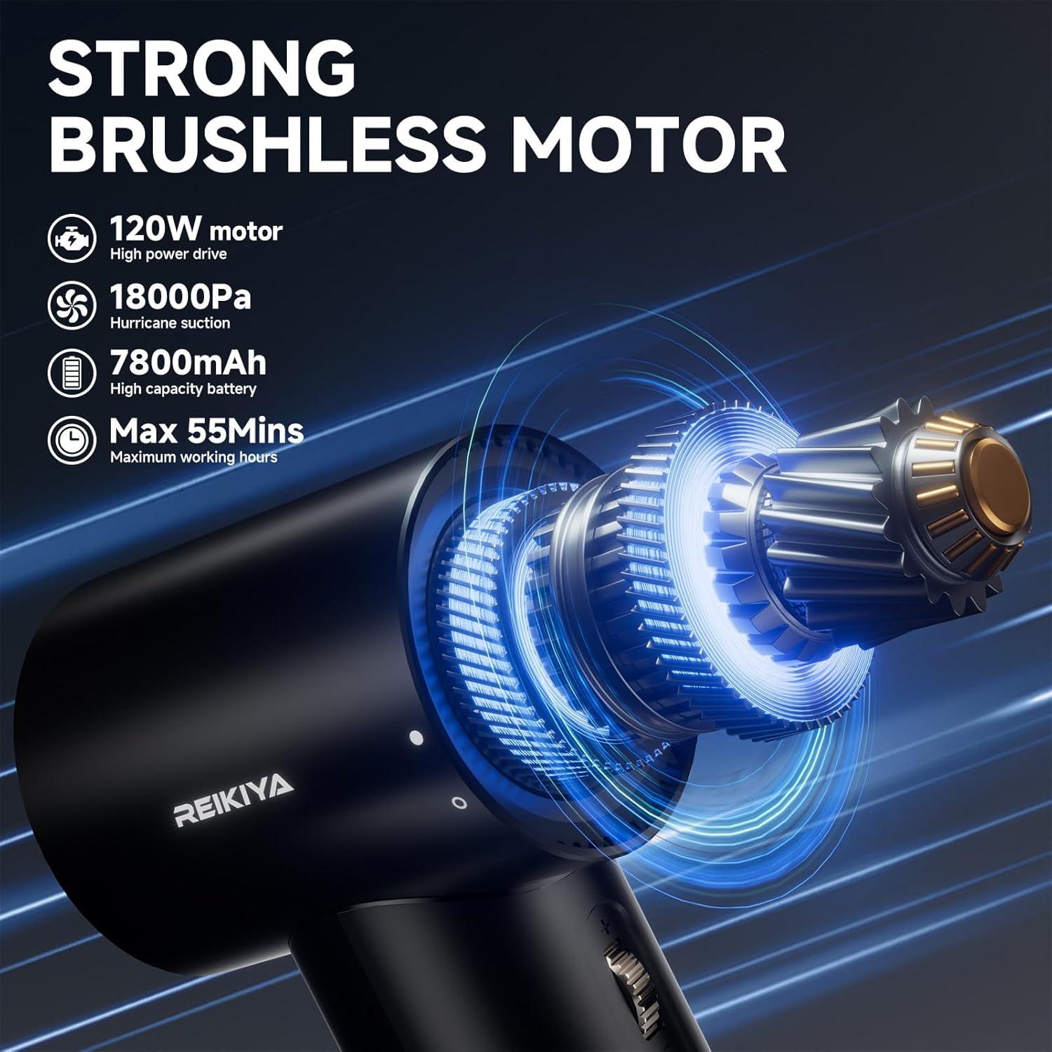 Soplador y Aspiradora Inalámbrica Reikiya HV-C11 18000Pa