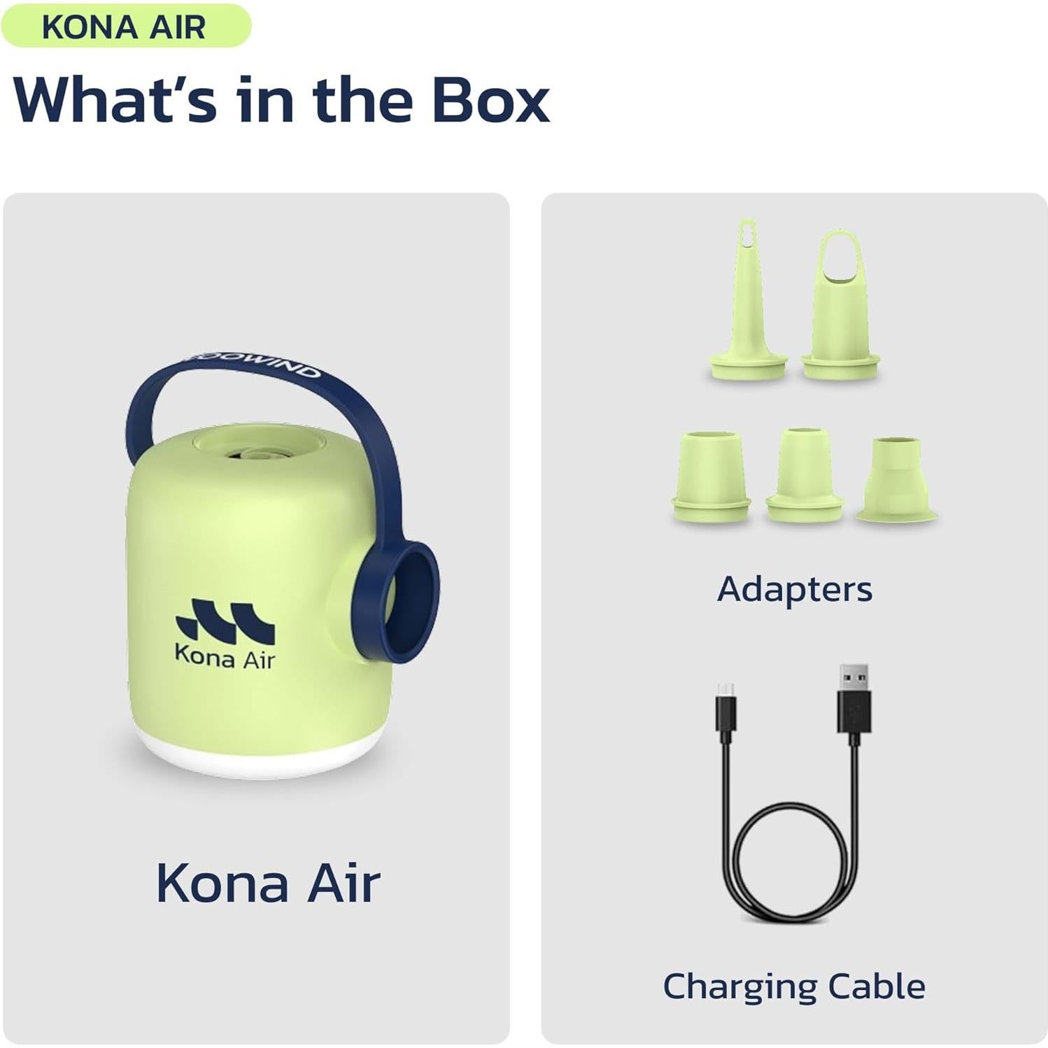 Bomba de Aire Eléctrica Woowind Kona Air 200 LPM Verde