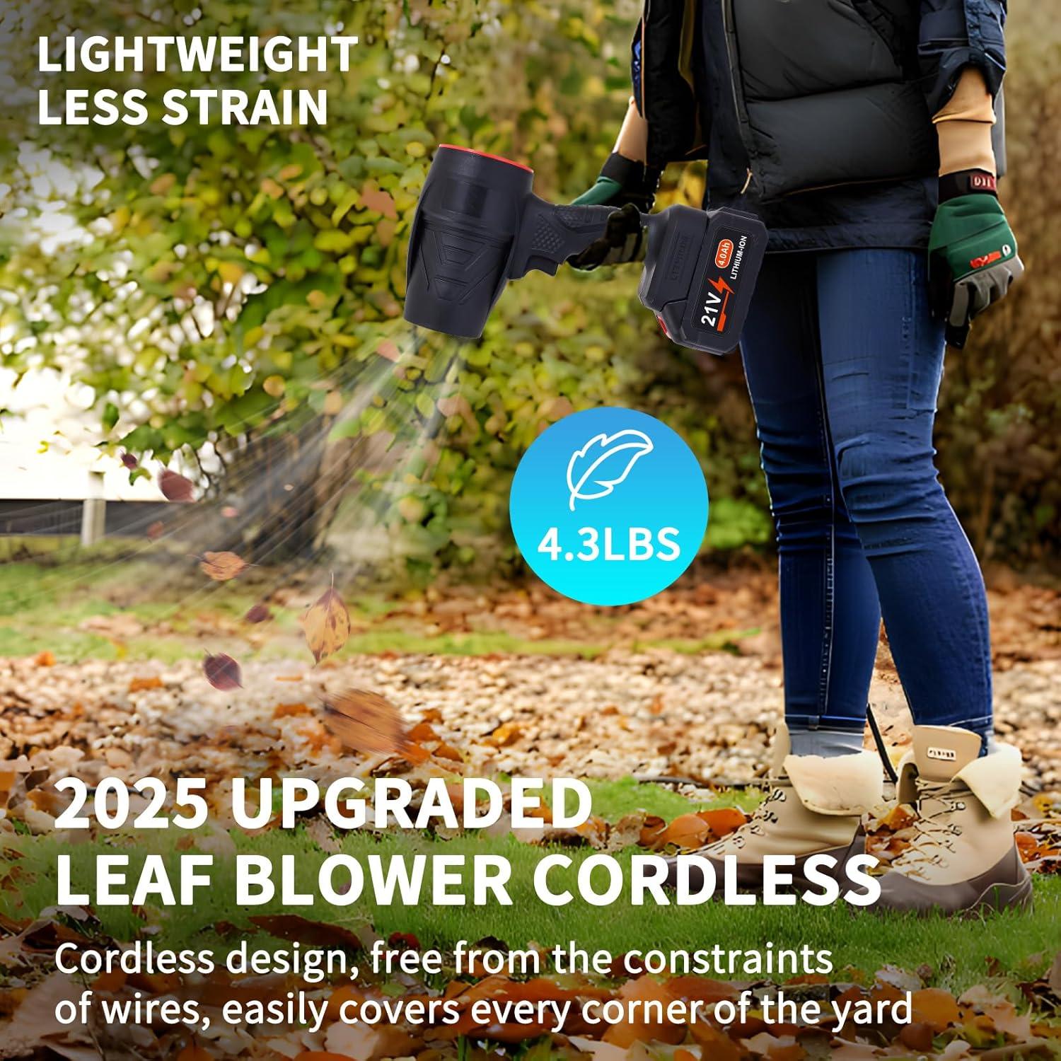 Soplador de Hojas Inalámbrico DailySee 21V Ligero y Potente