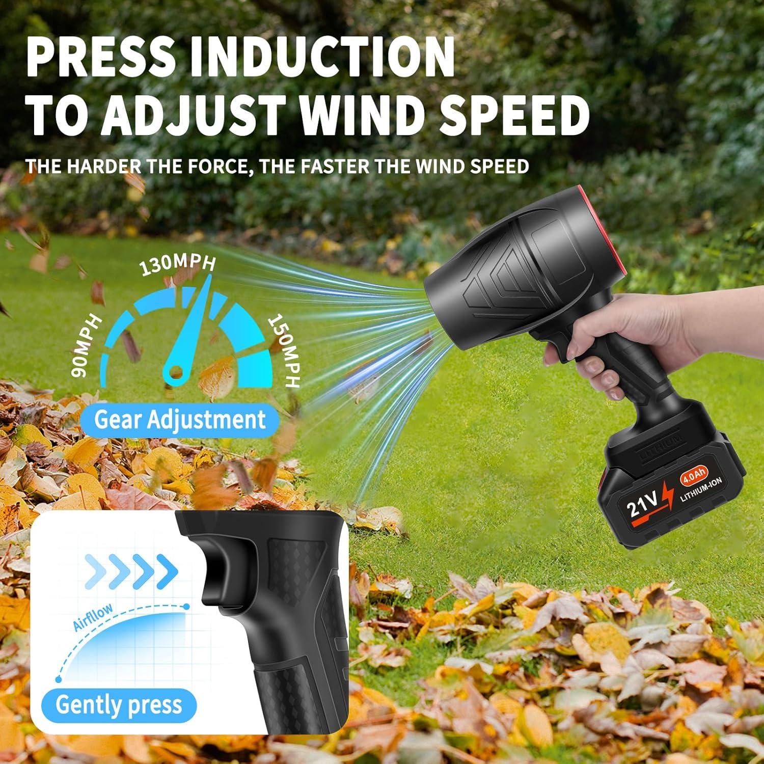 Soplador de Hojas Inalámbrico DailySee 21V Ligero y Potente