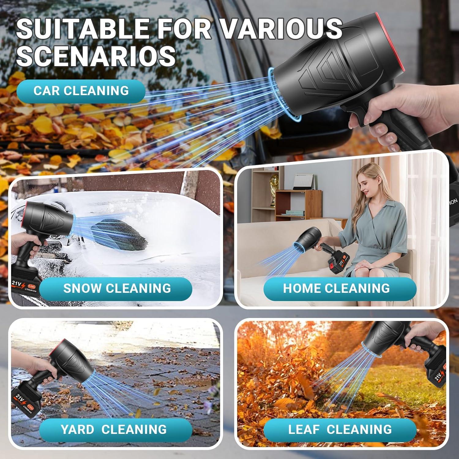 Soplador de Hojas Inalámbrico DailySee 21V Ligero y Potente