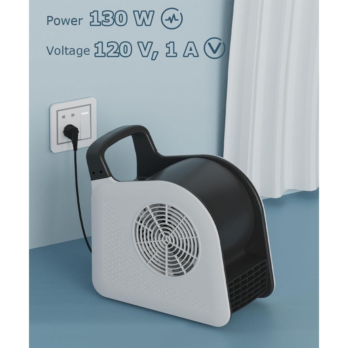 Ventilador de Piso Portátil Sungaryard 130W 3 Velocidades 185°