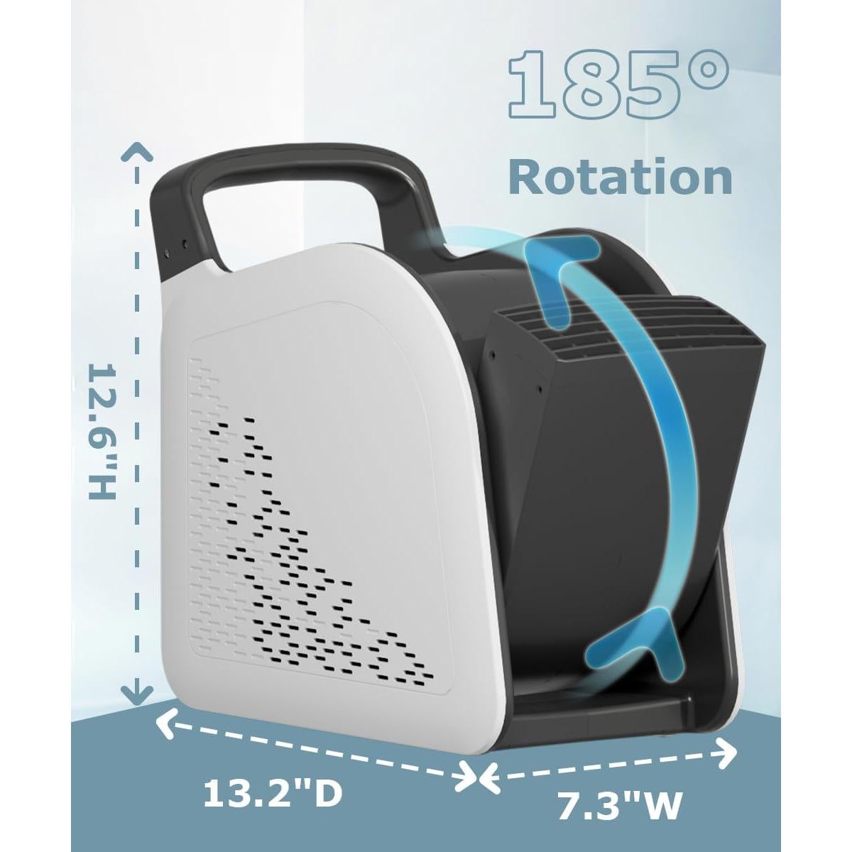 Ventilador de Piso Portátil Sungaryard 130W 3 Velocidades 185°
