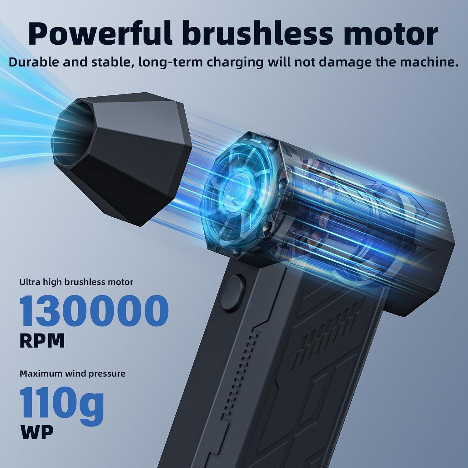 Soplador de Aire Eléctrico Ekmoey WT009 130,000 RPM 4 Velocidades