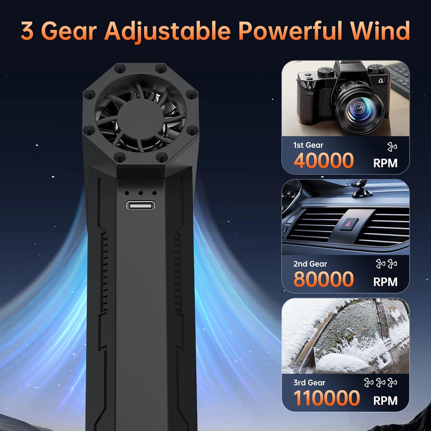 Soplador de Aire Eléctrico Ekmoey WT009 130,000 RPM 4 Velocidades