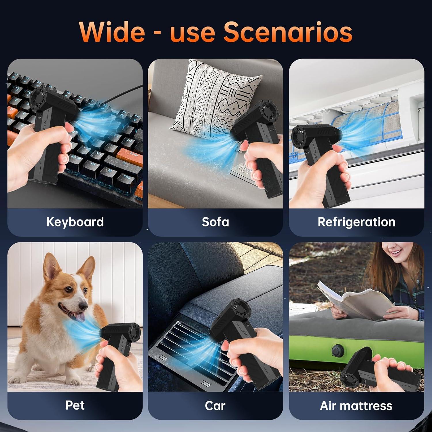 Soplador de Aire Eléctrico Ekmoey WT009 130,000 RPM 4 Velocidades