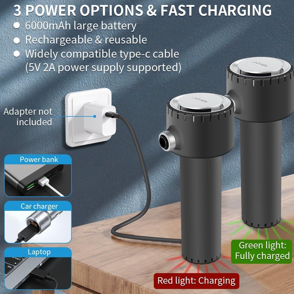 Soplador de Aire Comprimido ABVOT Inalámbrico 6000mAh 45000RPM