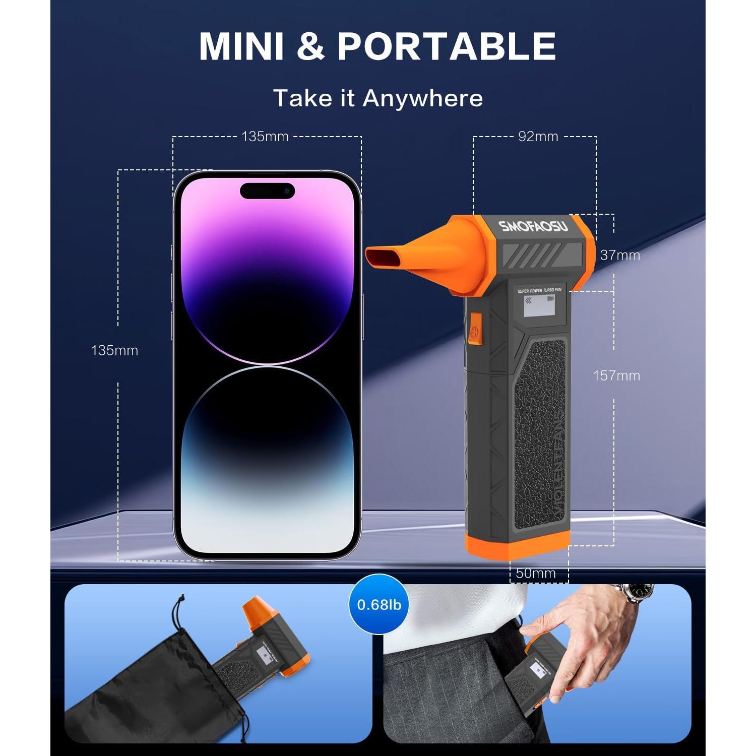 Soplador de Aire Comprimido SMOFAOSU 8000mAh 4 Velocidades