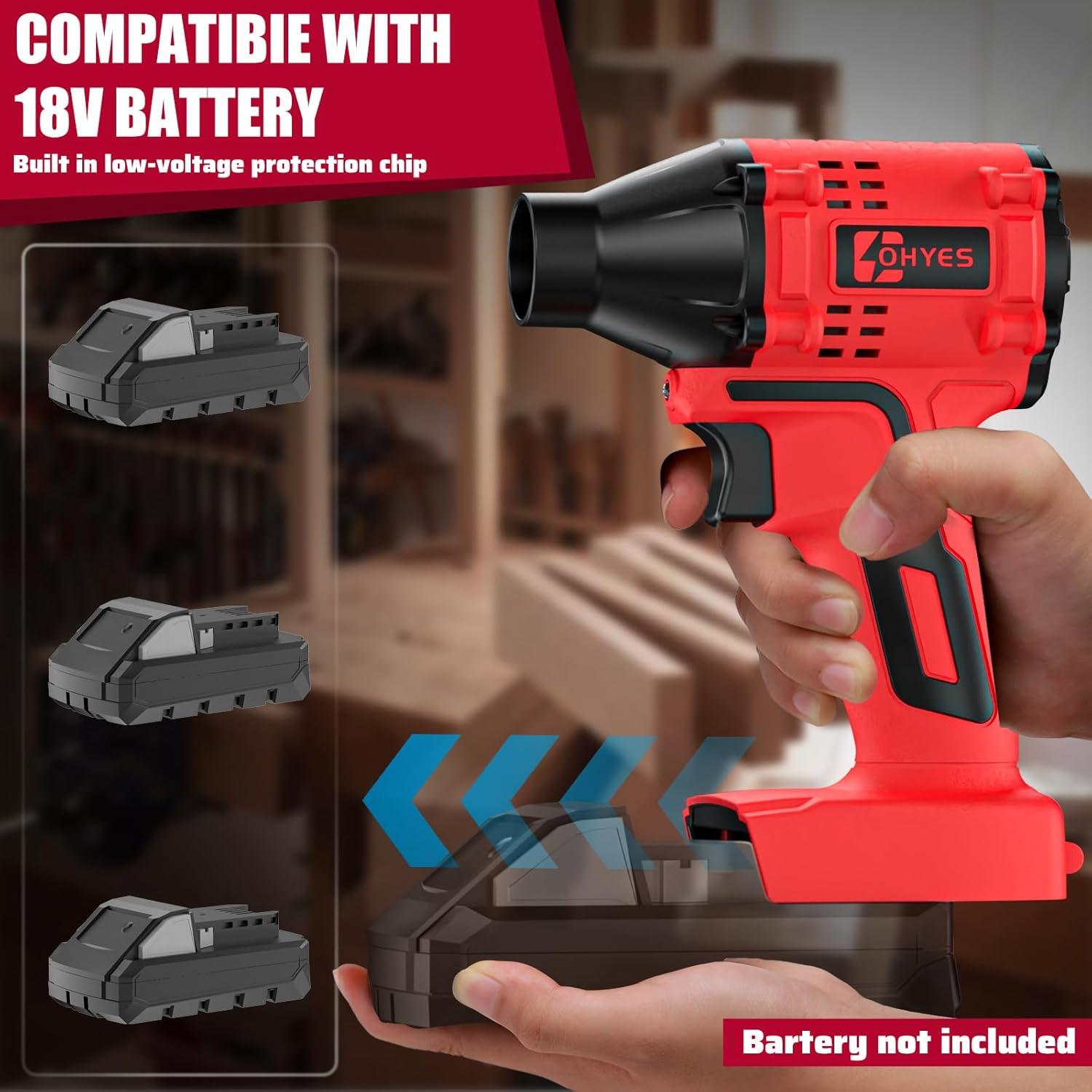 Soplador de Aire OHYES Motor Sin Escobillas 18V 440 MPH