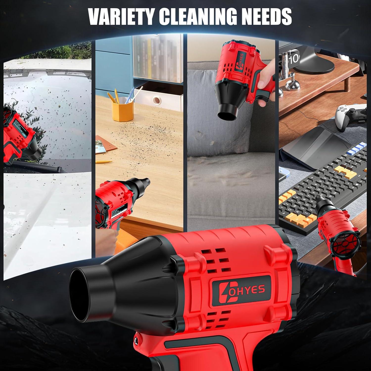 Soplador de Aire OHYES Motor Sin Escobillas 18V 440 MPH