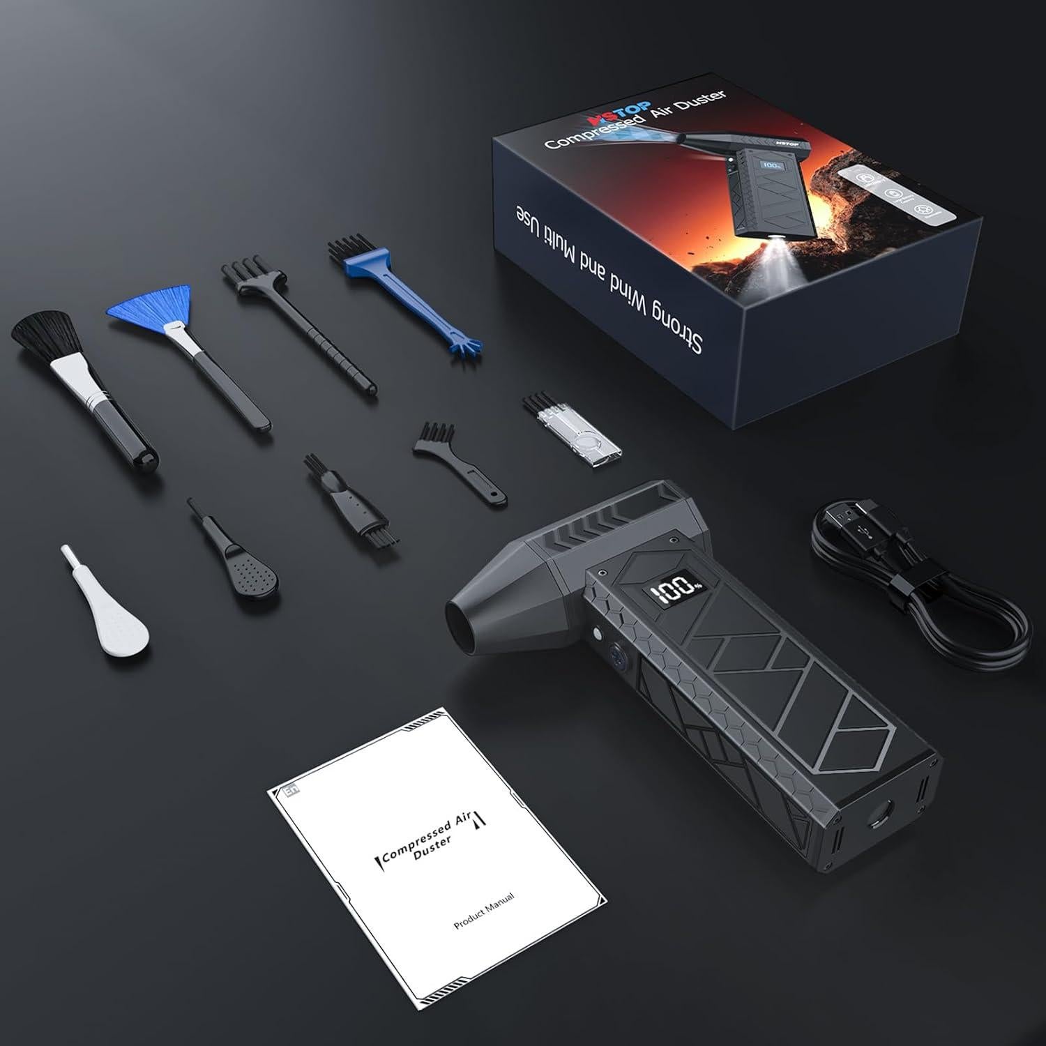 Soplador de aire eléctrico XJUGEZ BL02 180000RPM 10000mAh