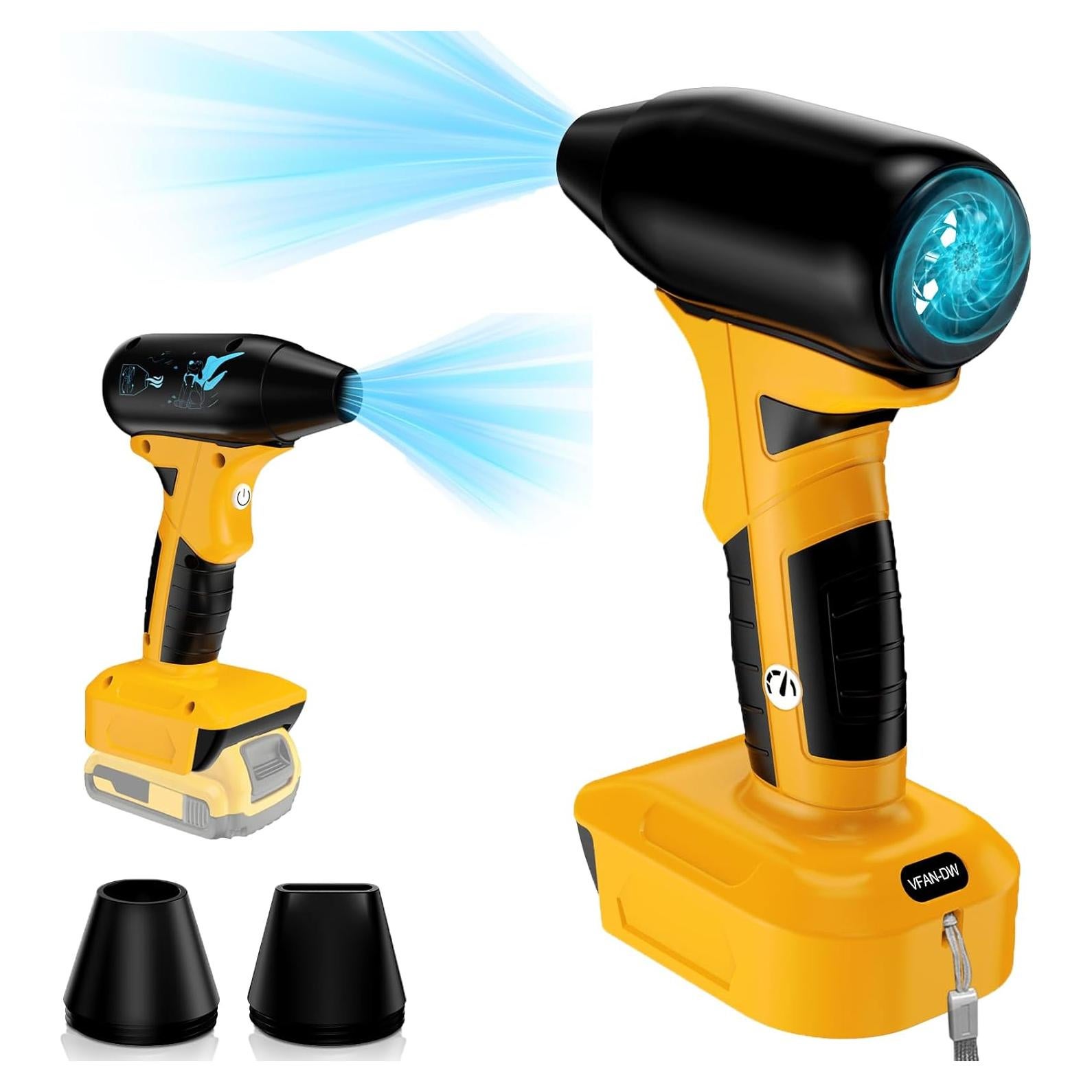 Soplador de Aire Inalámbrico HXTMOJU 20V 130000RPM Compacto