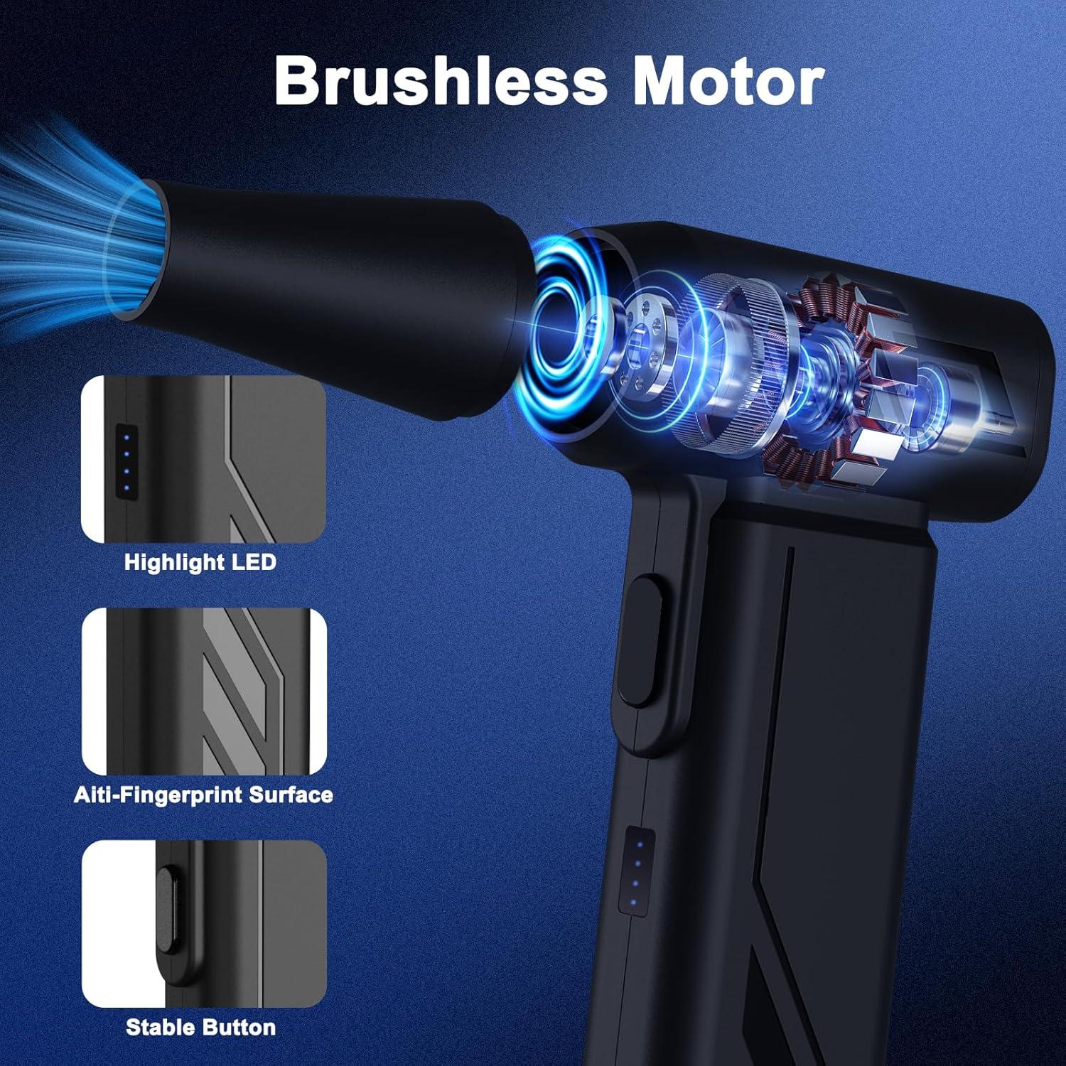 Soplador de Aire Comprimido Recargable Fanlito 190g 5 Velocidades