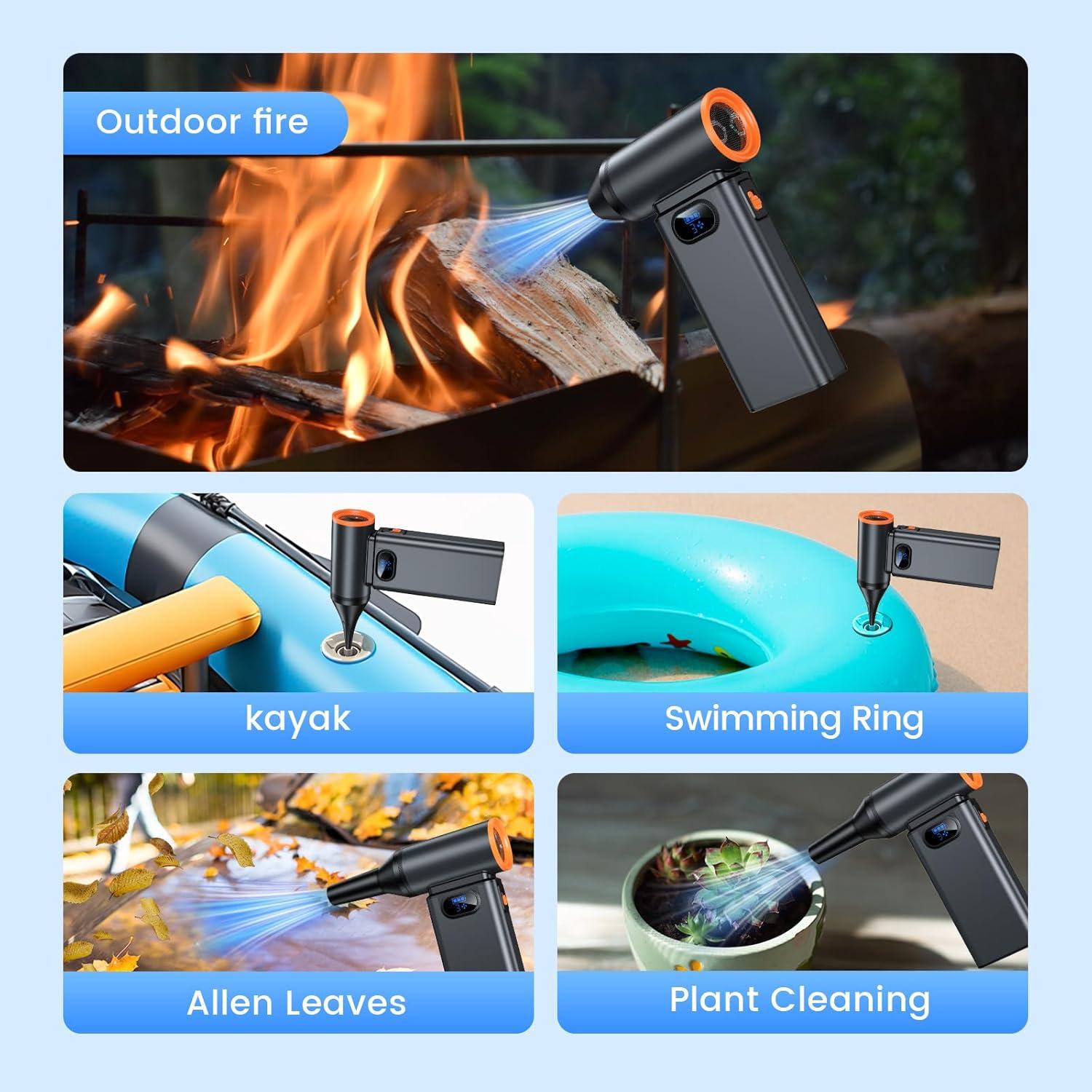 Soplador de Aire Eléctrico BAOHZ BC02, 4 Velocidades, 6000mAh