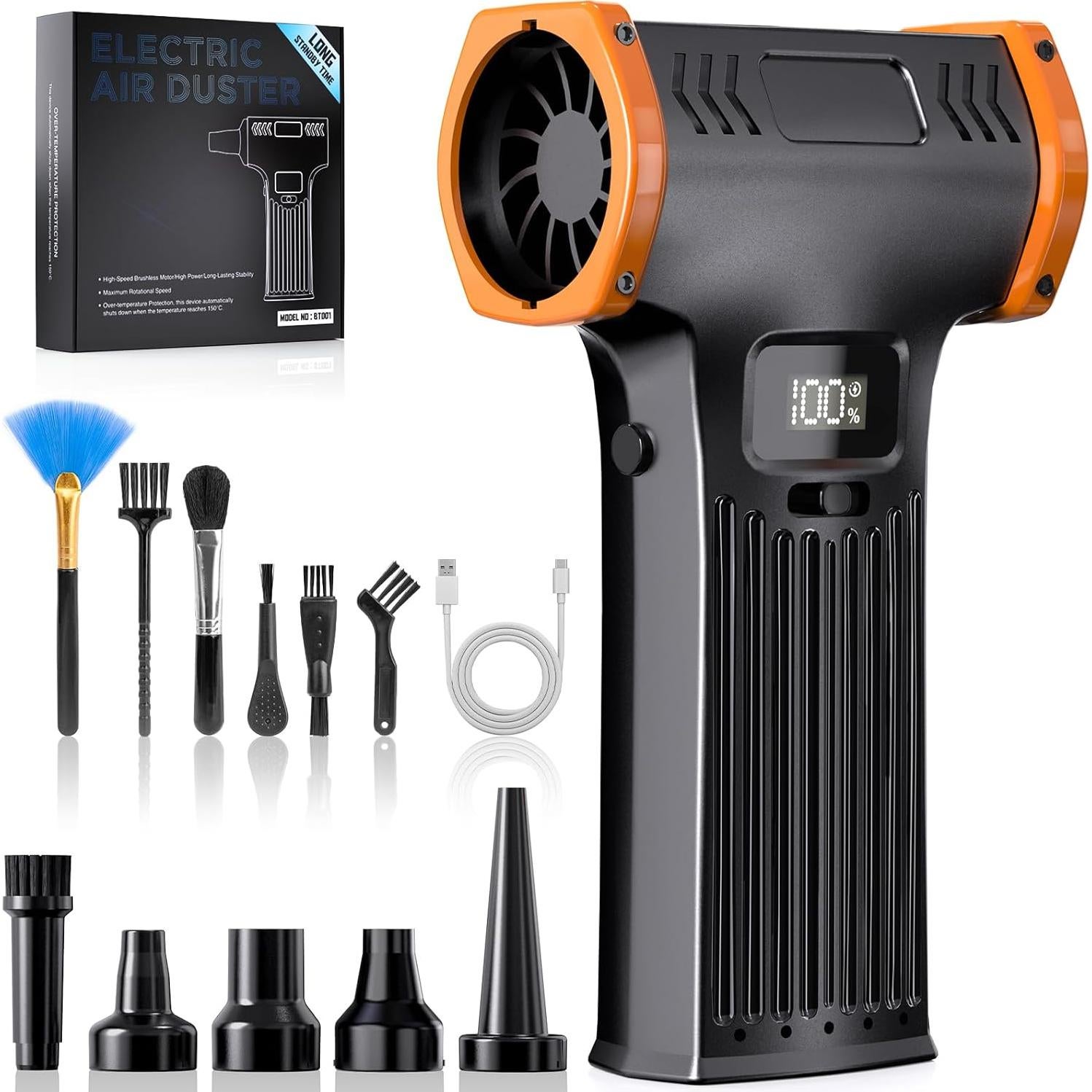 Soplador de Aire Eléctrico CAPNEW 150000 RPM Turbo 8000mAh