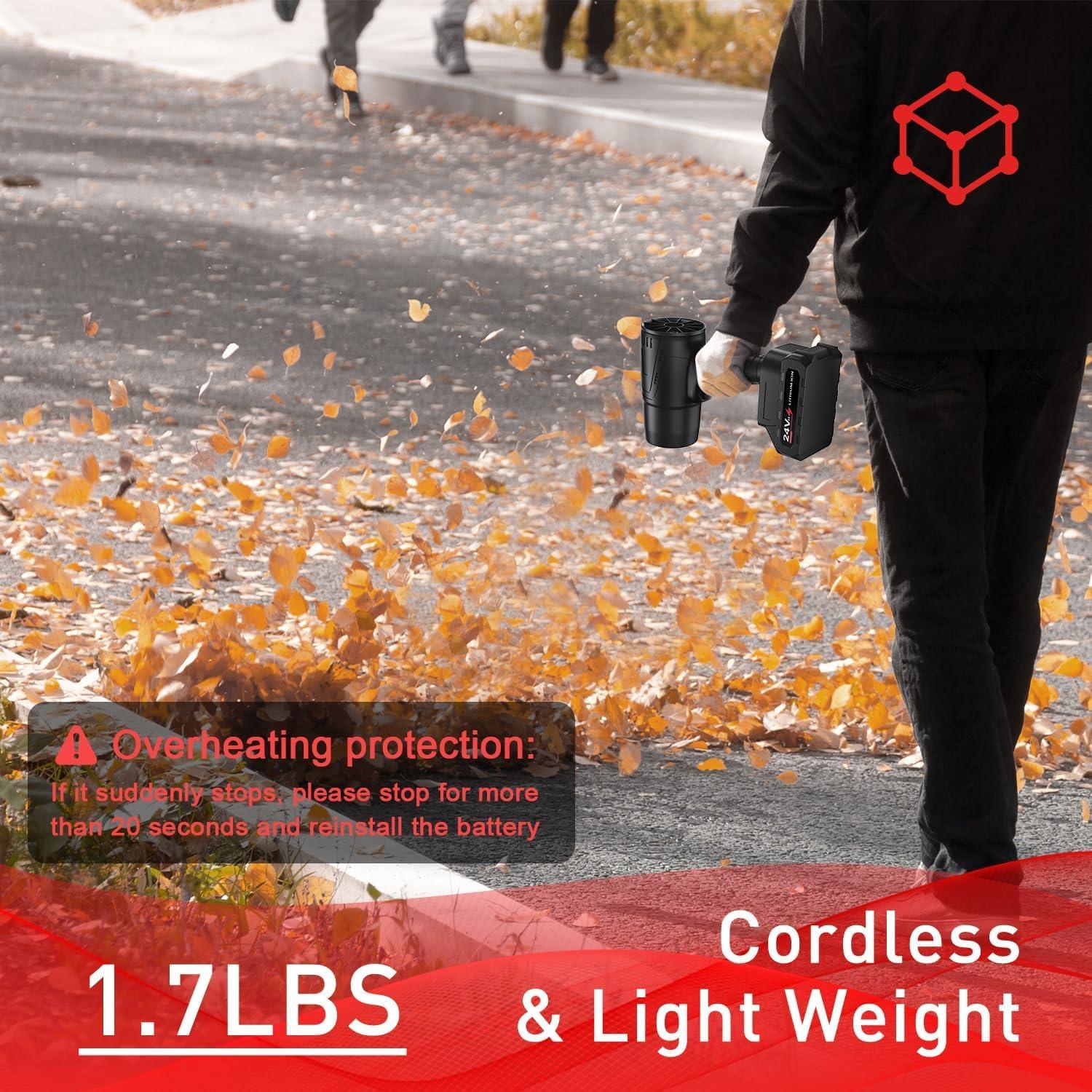 Soplador de Hojas Inalámbrico HCRTGAY BFJ-1550 21V 20000RPM