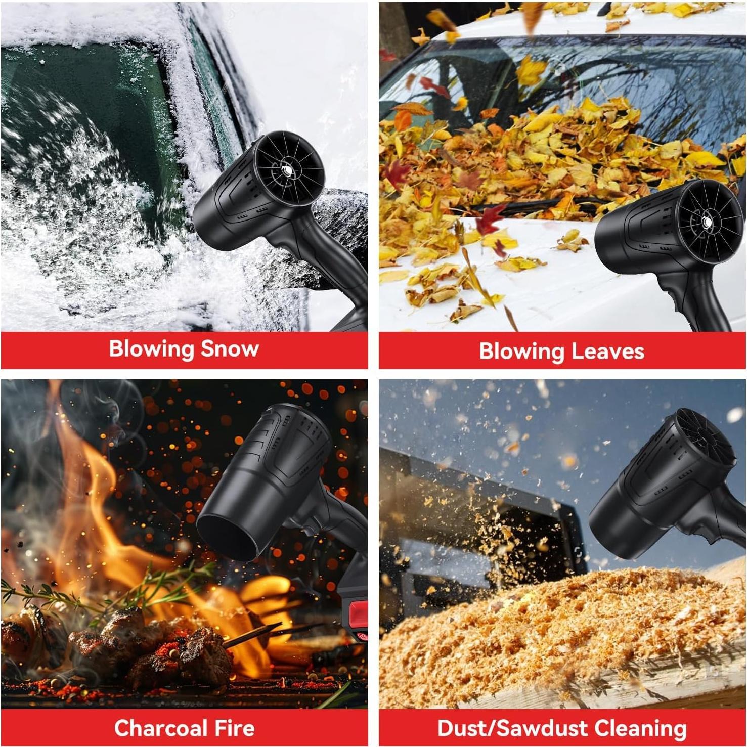 Soplador de Hojas Inalámbrico HCRTGAY BFJ-1550 21V 20000RPM