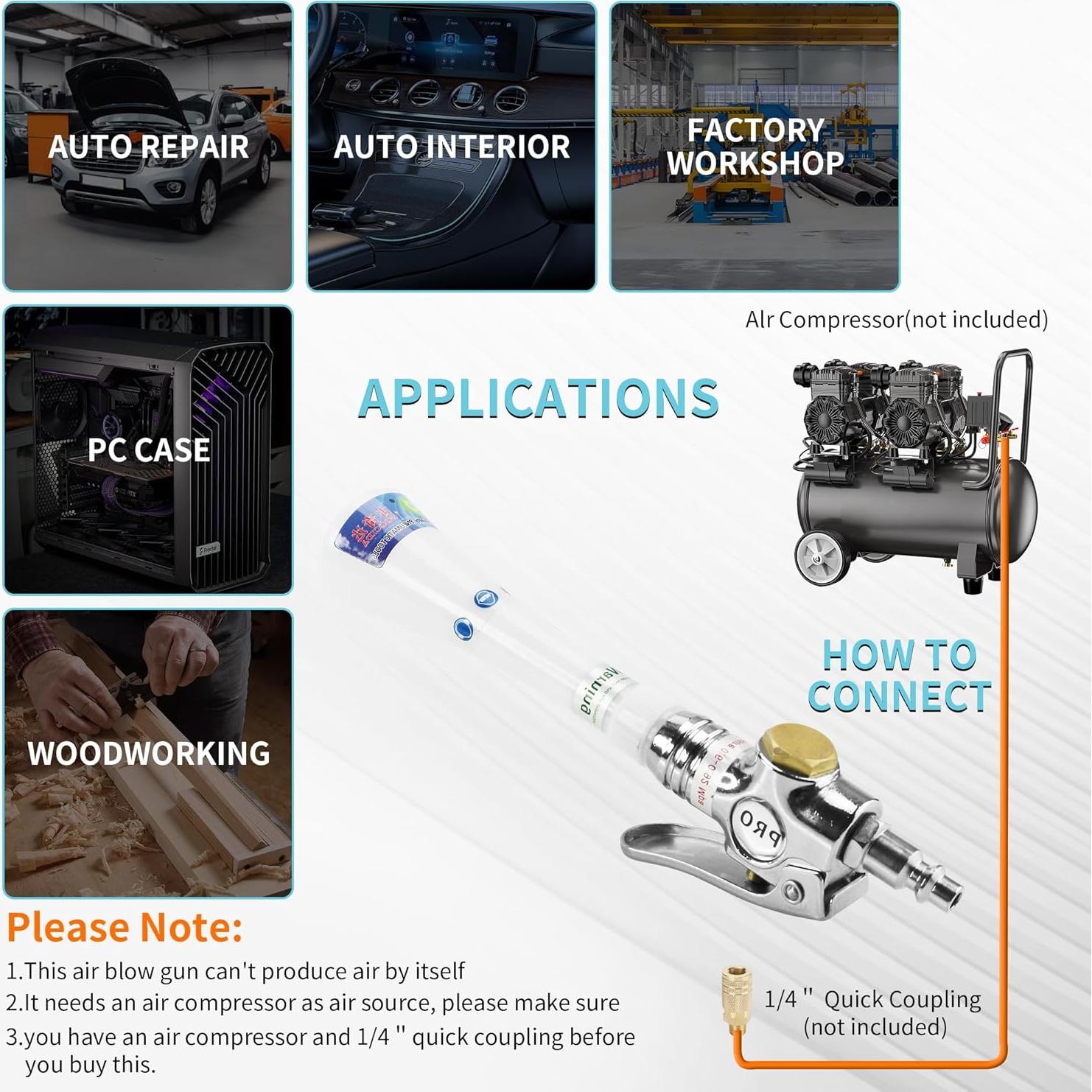 Pistola de aire GOCCIDA para limpieza de automóviles 190g