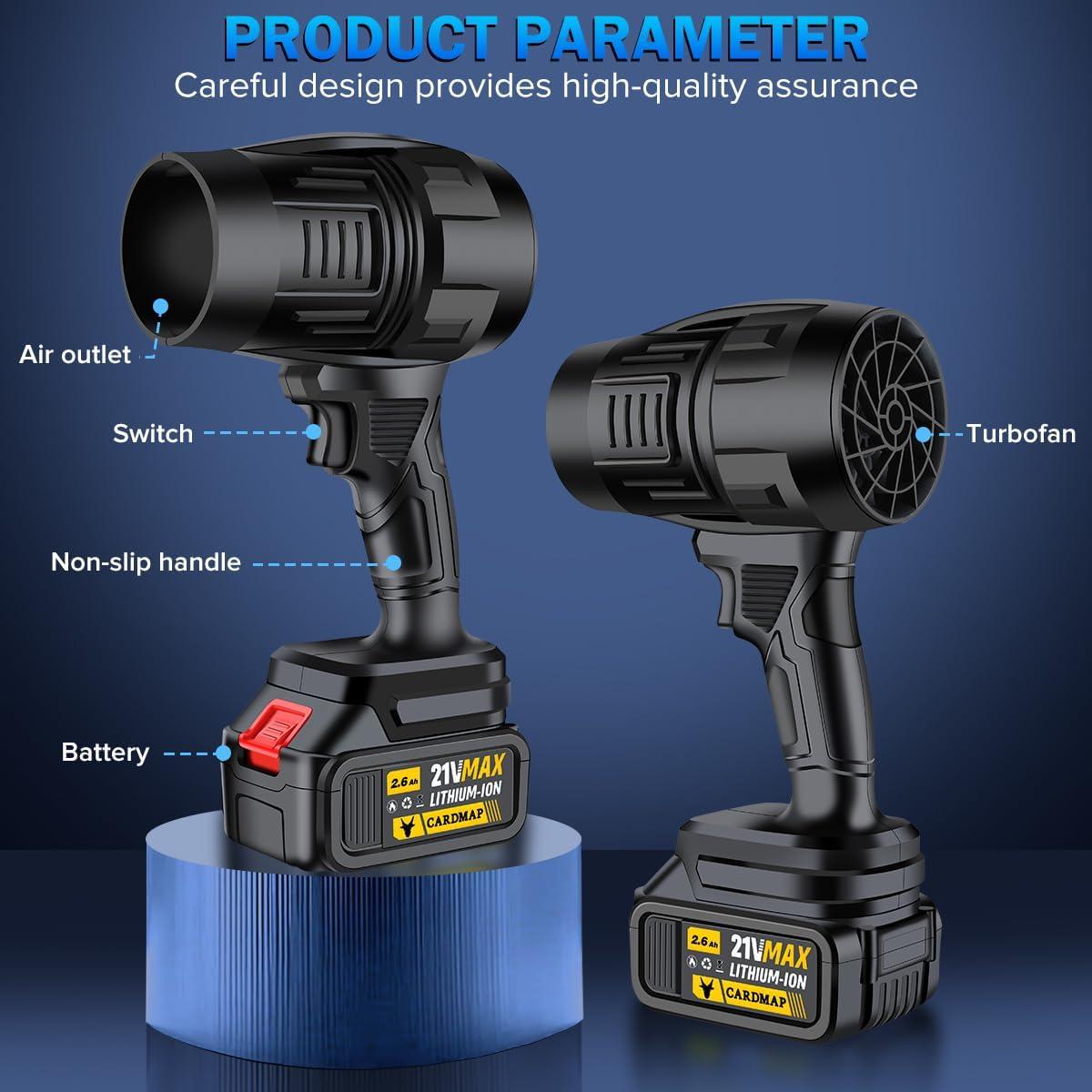 Soplador de Hojas Eléctrico Inalámbrico Cardmap DDCYJ-7 21V