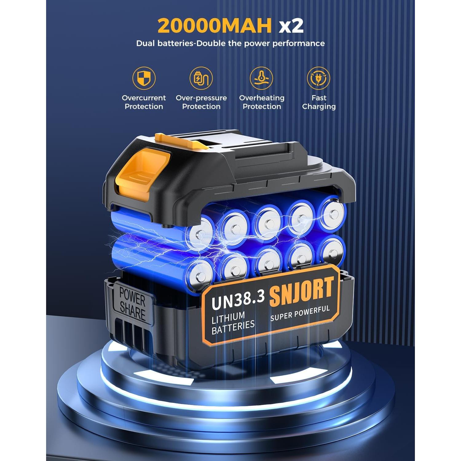 Soplador de Hojas Inalámbrico SNJORT S7MAX-11 500,000 RPM