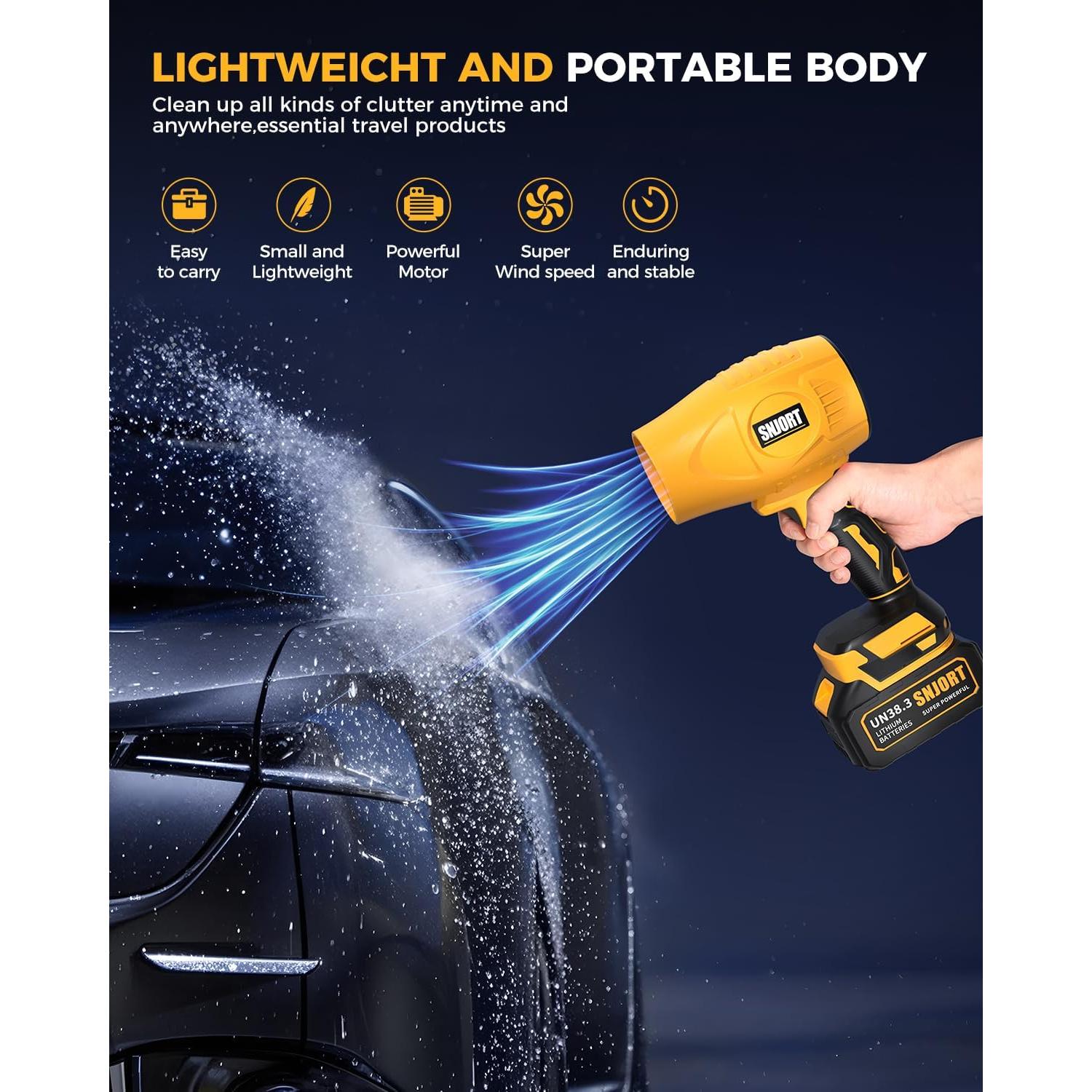 Soplador de Hojas Inalámbrico SNJORT S7MAX-11 500,000 RPM