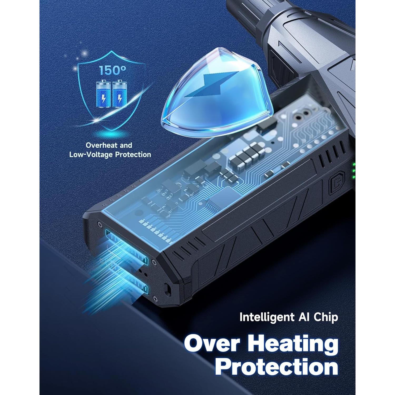 Soplador de Aire Comprimido Zezzo, 130000RPM, 3 Velocidades