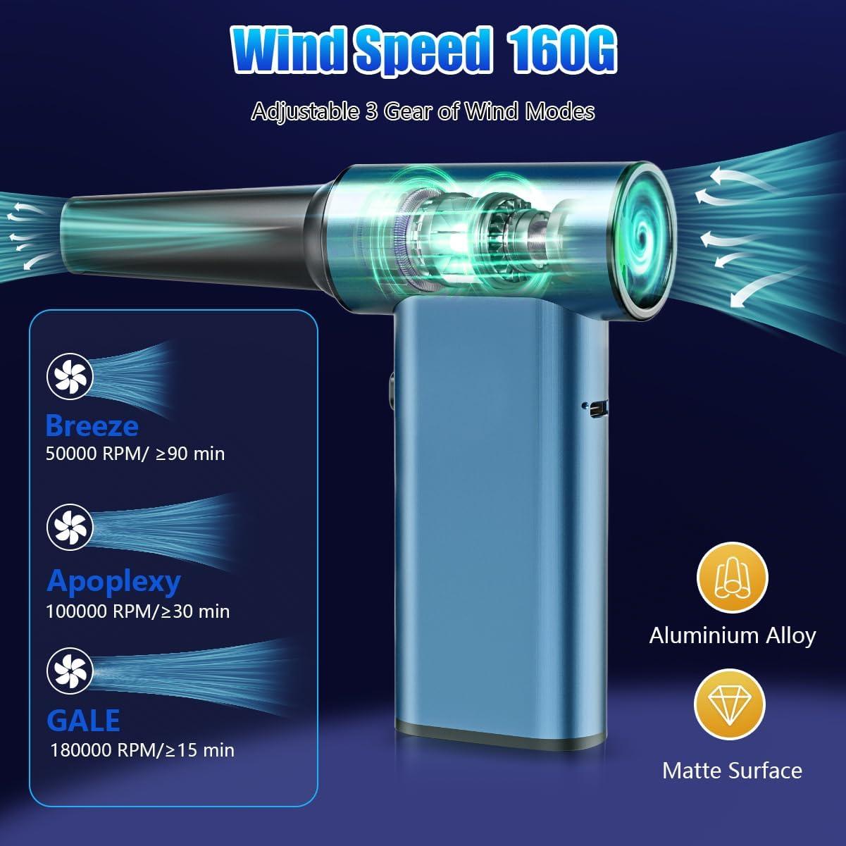 Soplador de Aire Comprimido DSHDING AD56 - 180000 RPM Inalámbrico