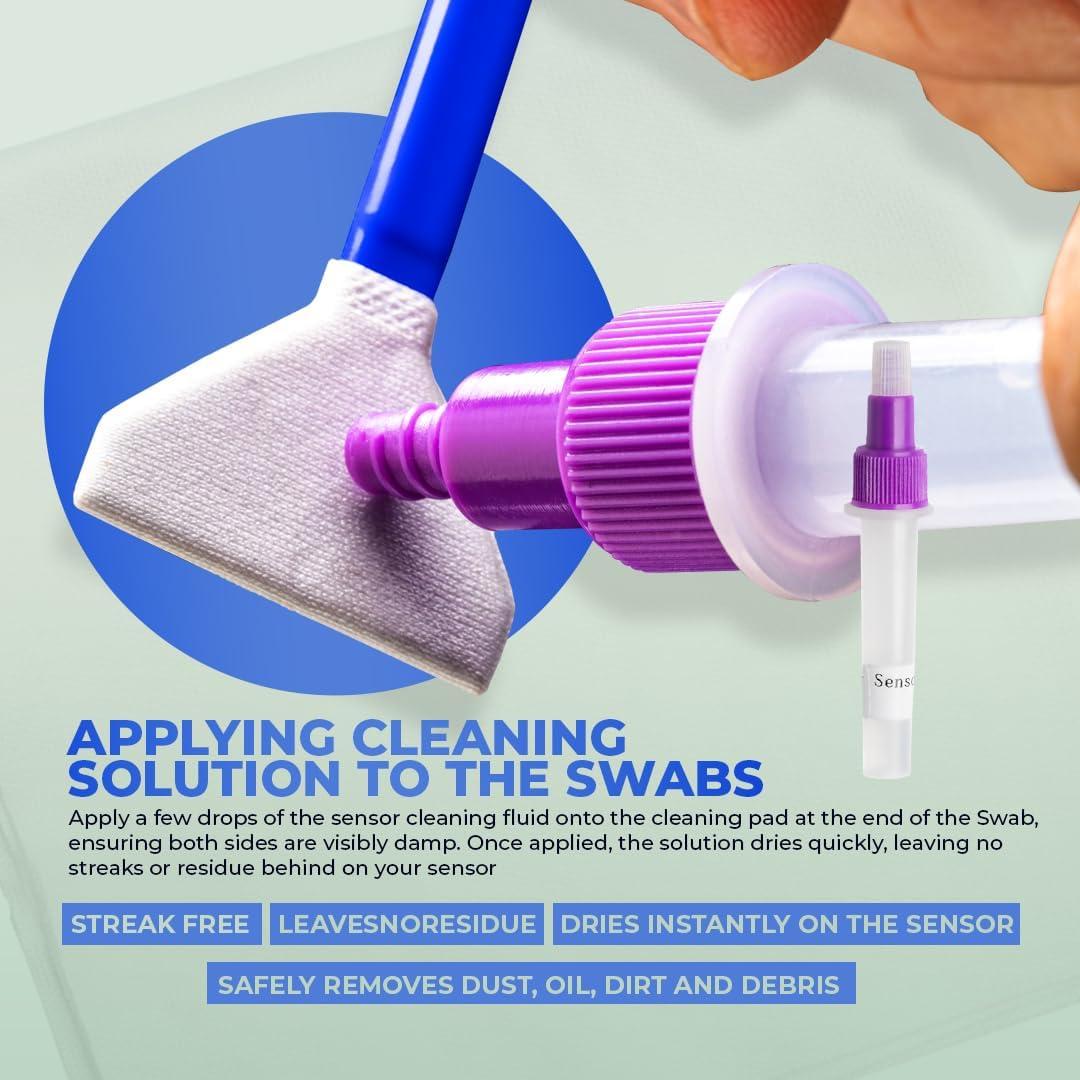 Kit de Limpieza de Sensor de Cámara Reflex 6 Piezas 24mm